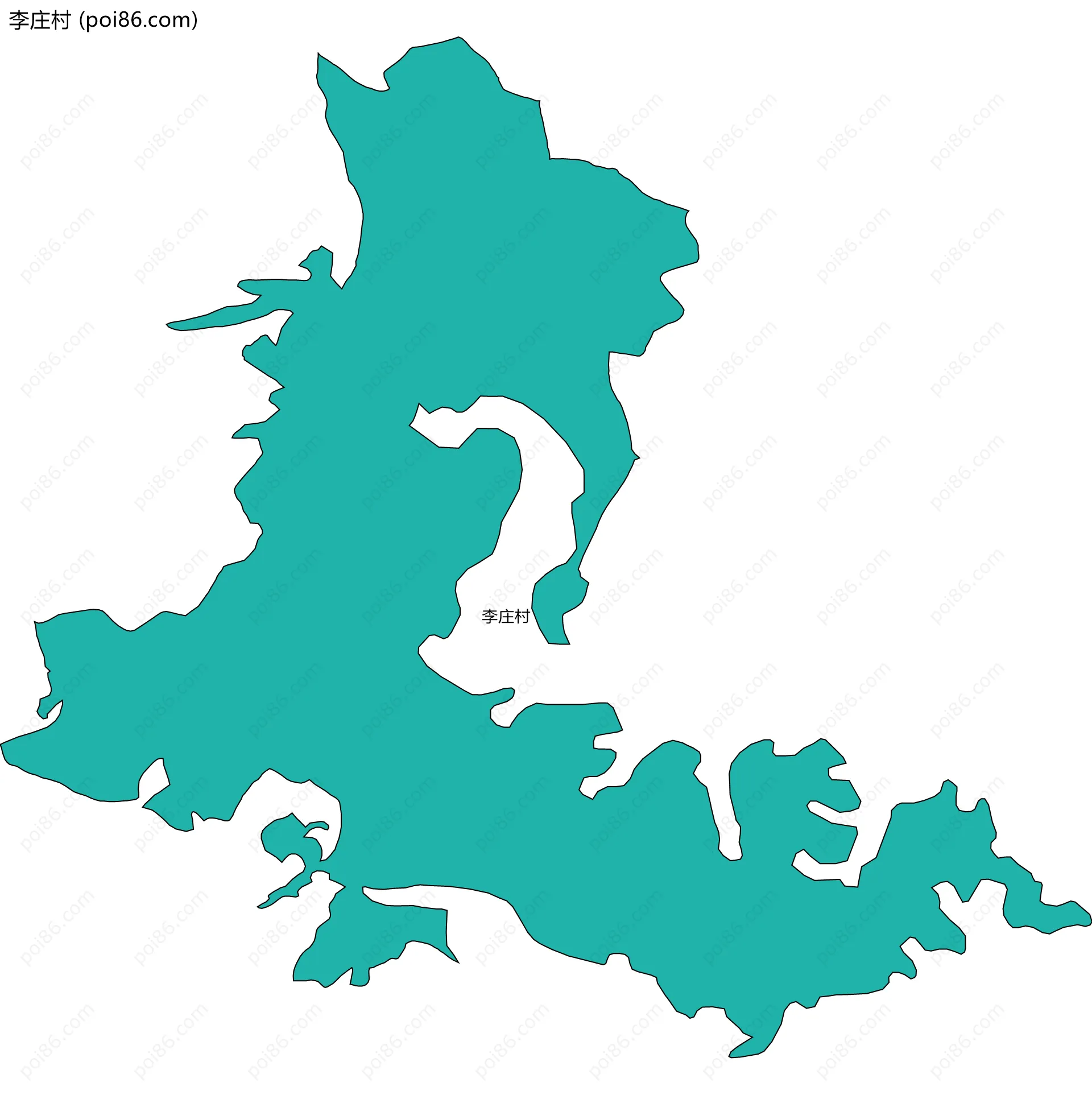 李庄村边界地图