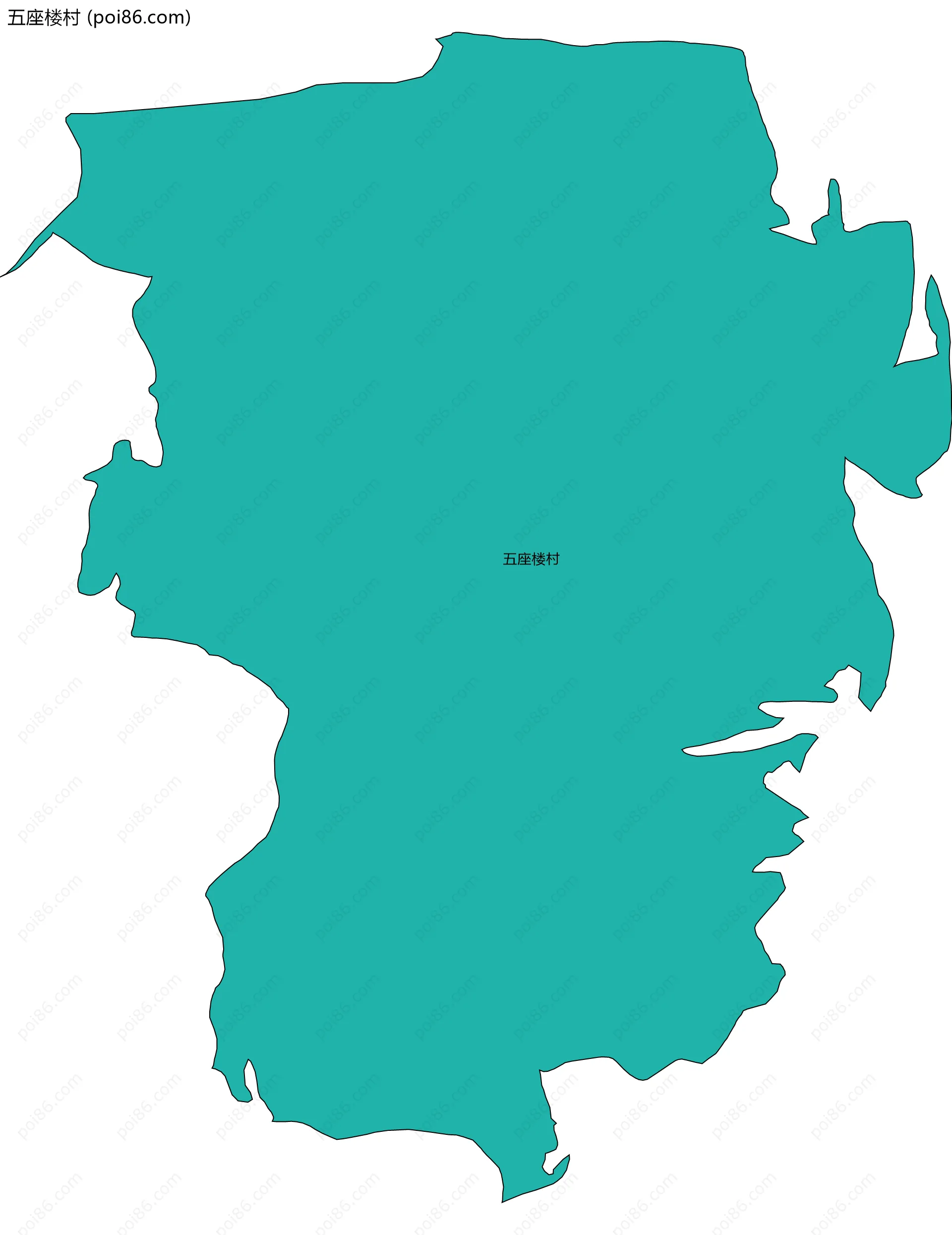 五座楼村边界地图