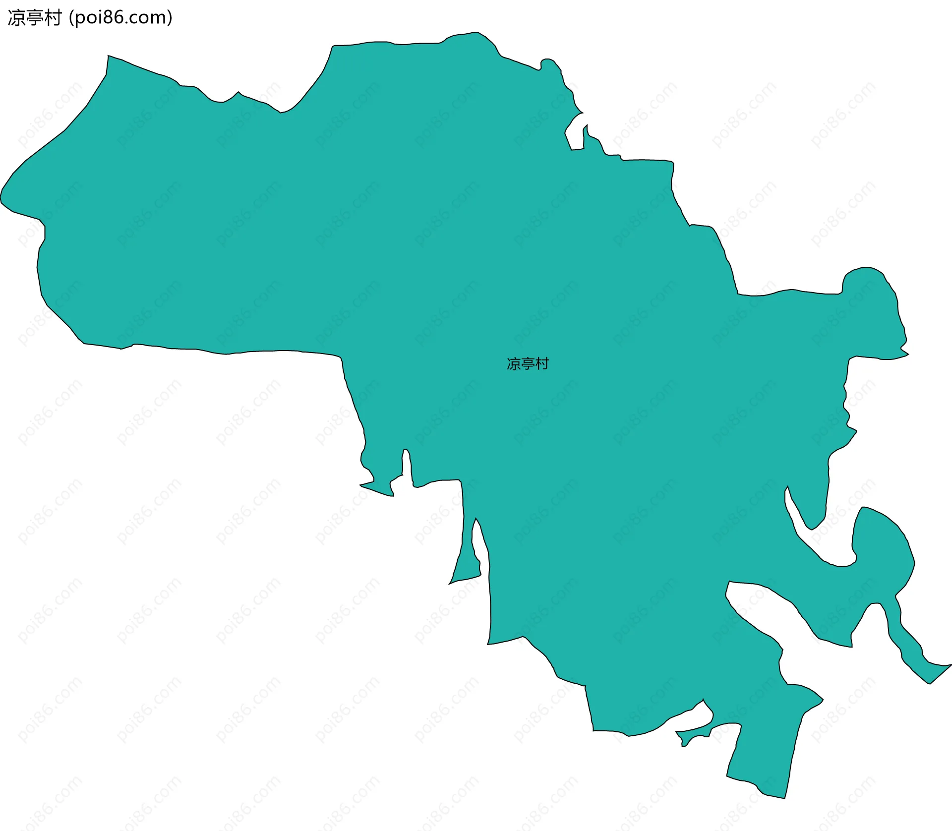 凉亭村边界地图