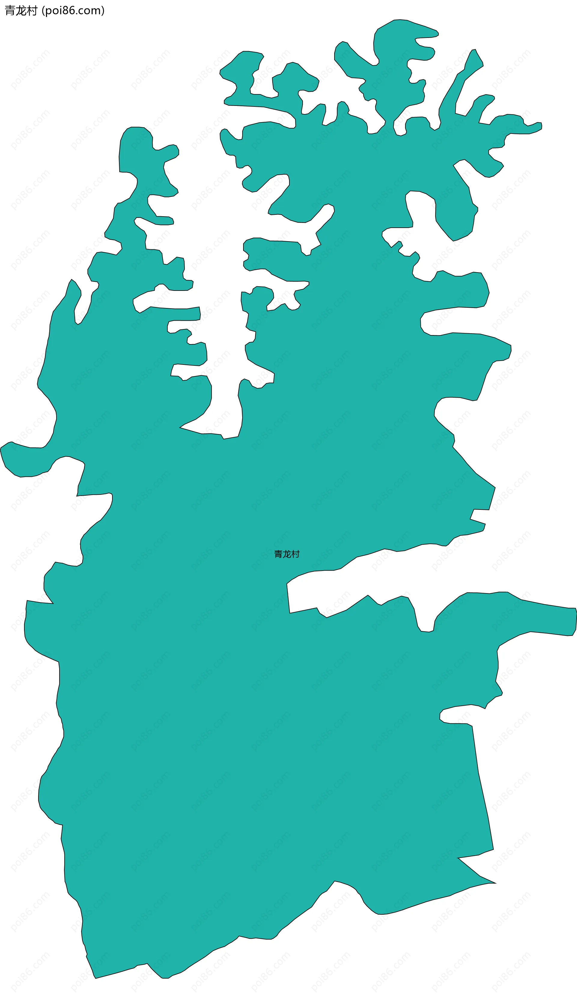 青龙村边界地图