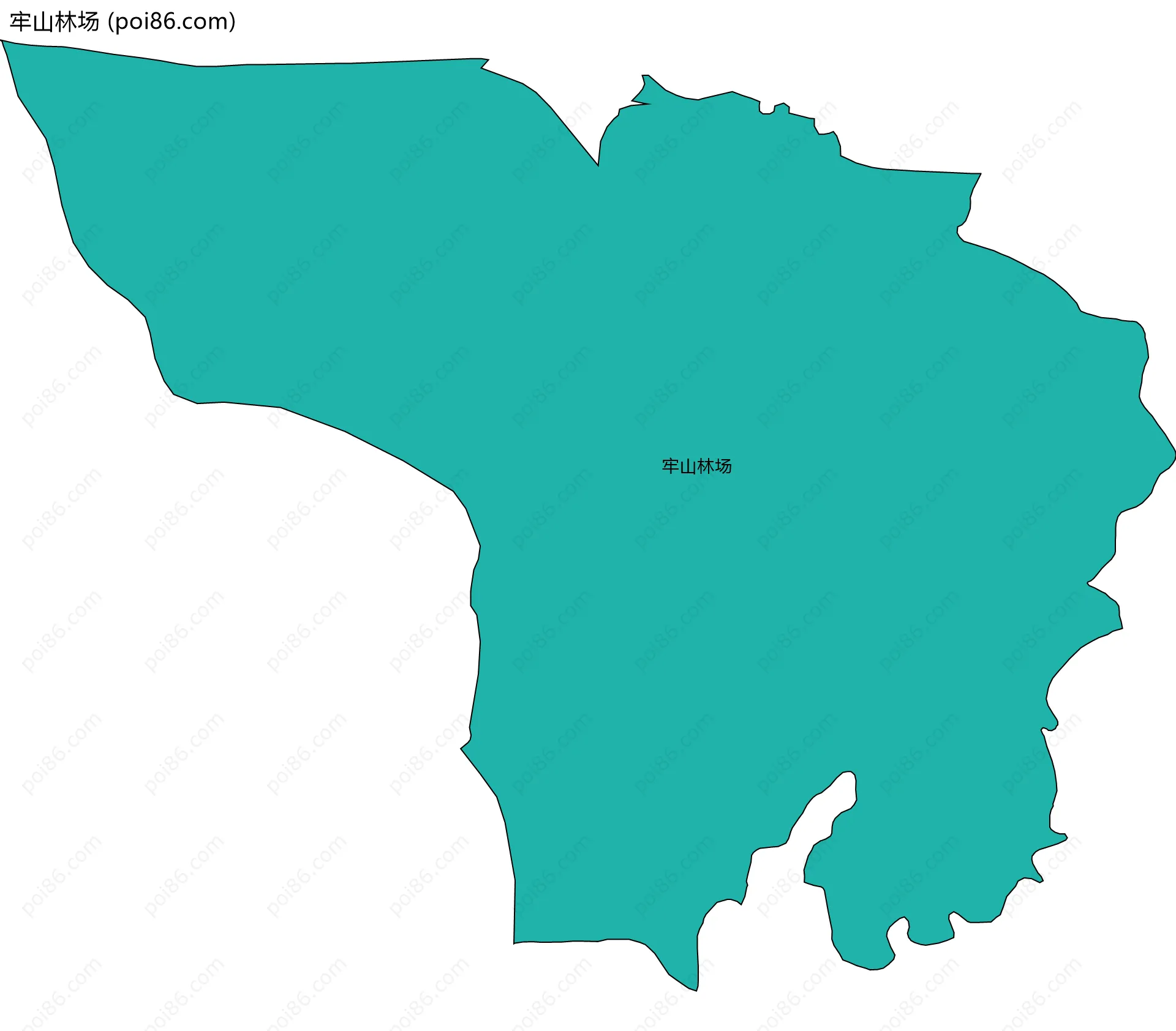 牢山林场边界地图