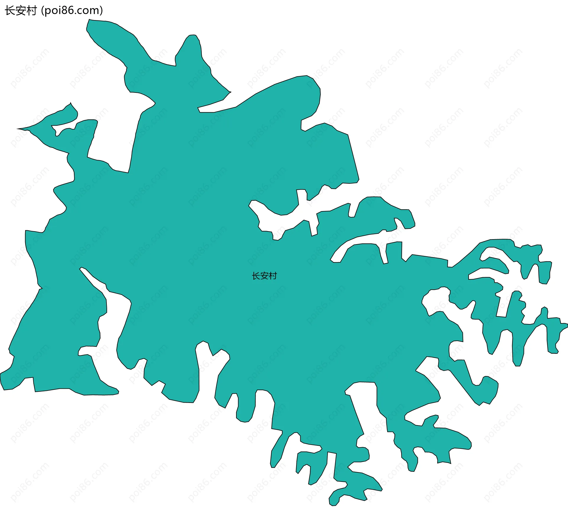 长安村边界地图