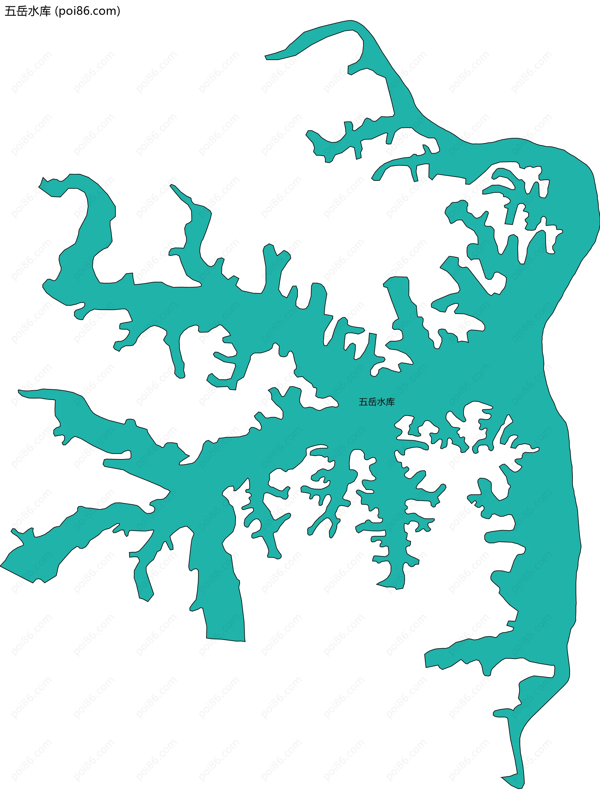 五岳水库边界地图