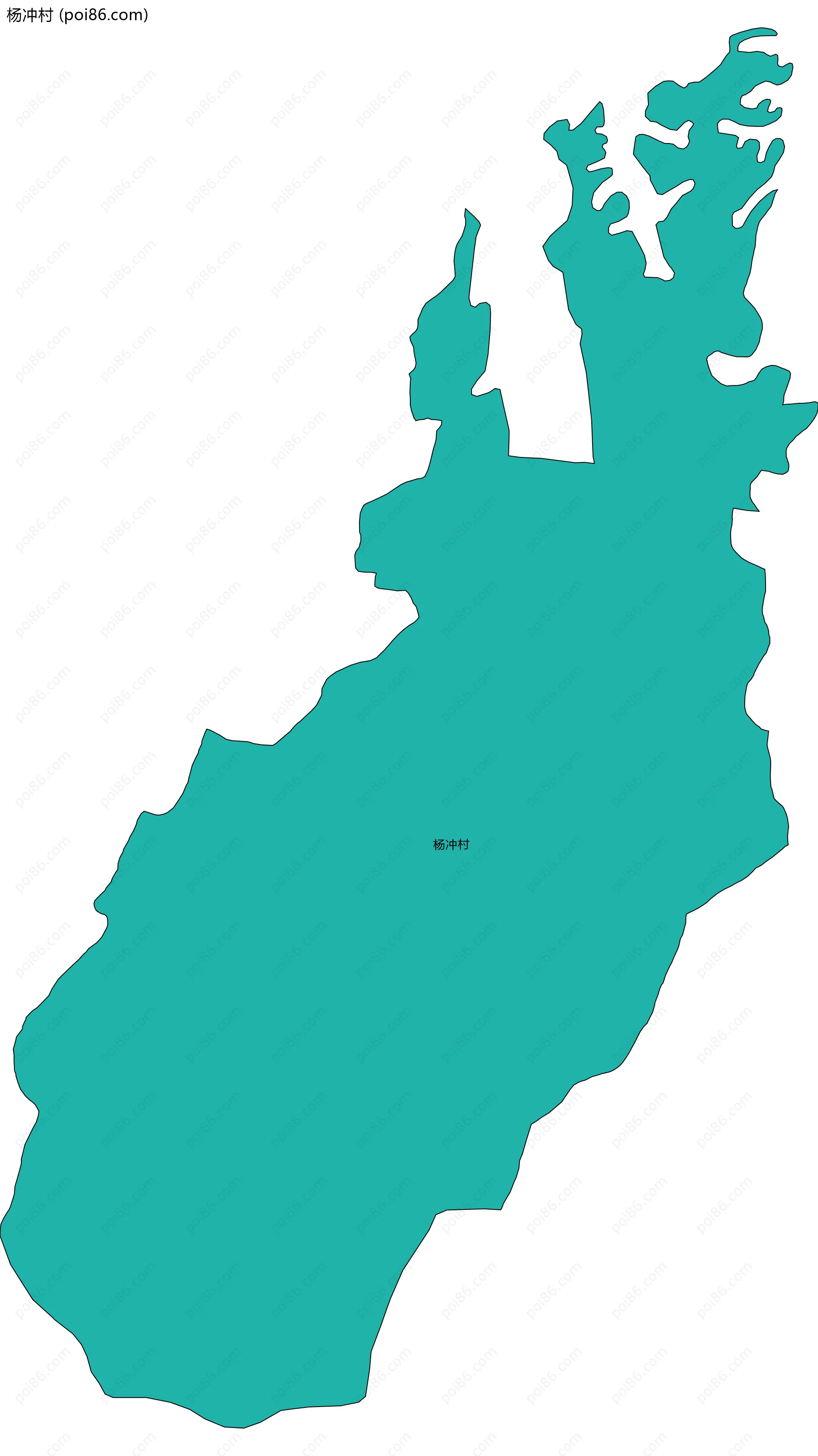 杨冲村边界地图