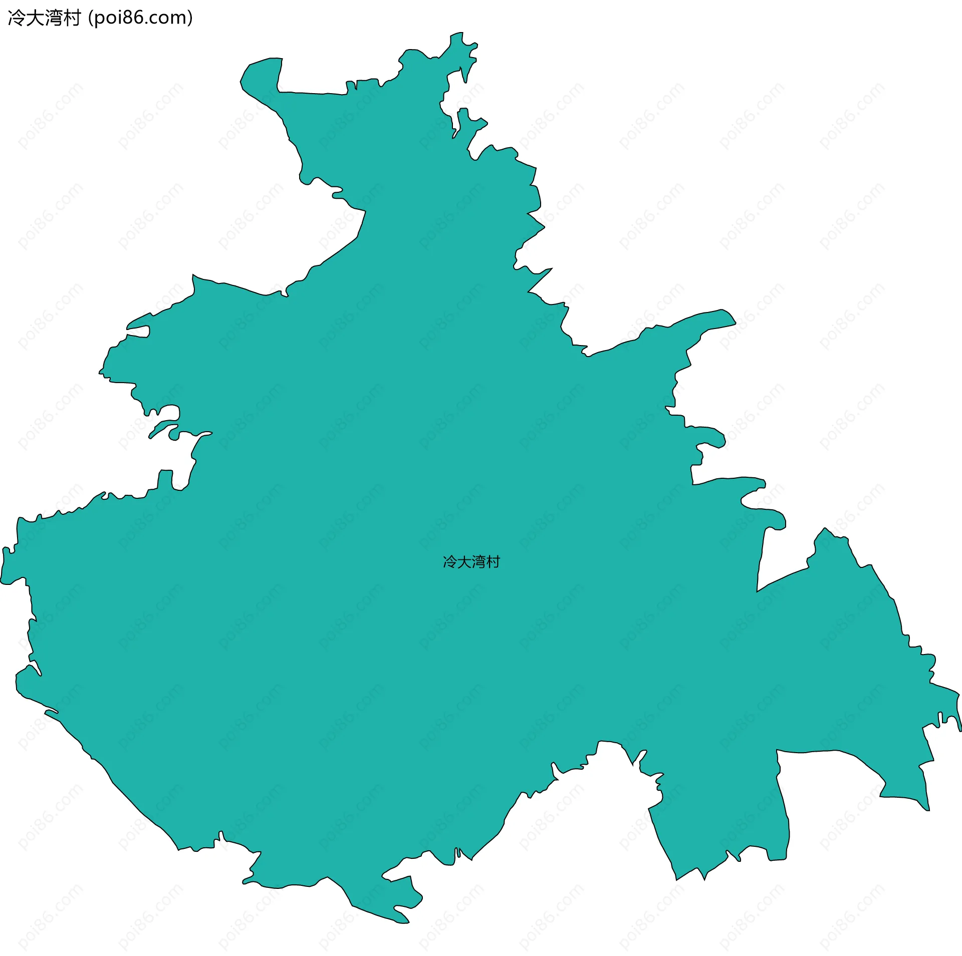 冷大湾村边界地图