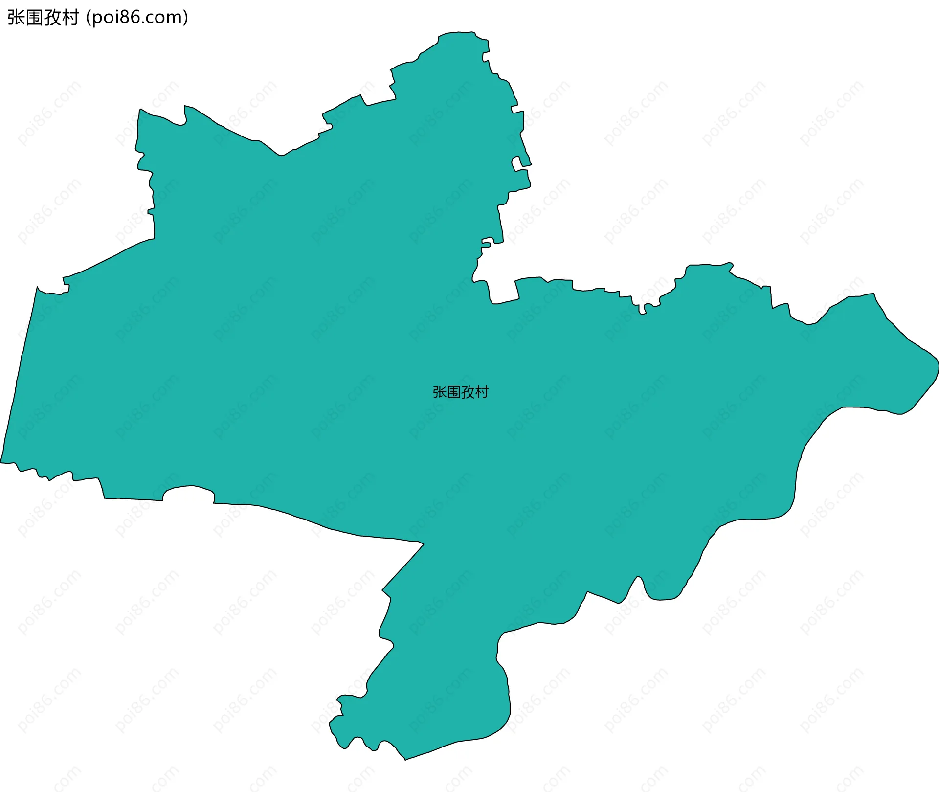 张围孜村边界地图