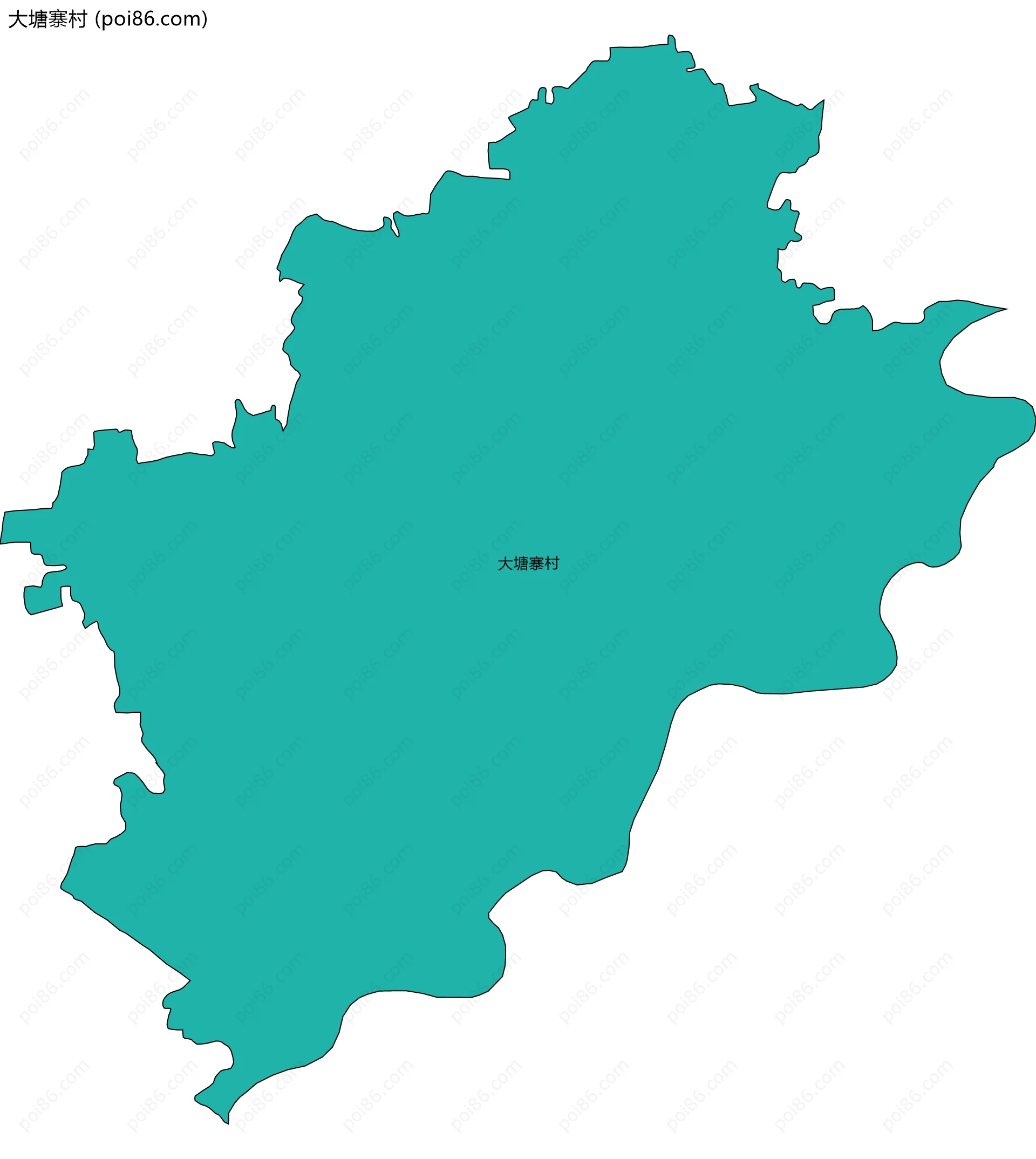 大塘寨村边界地图