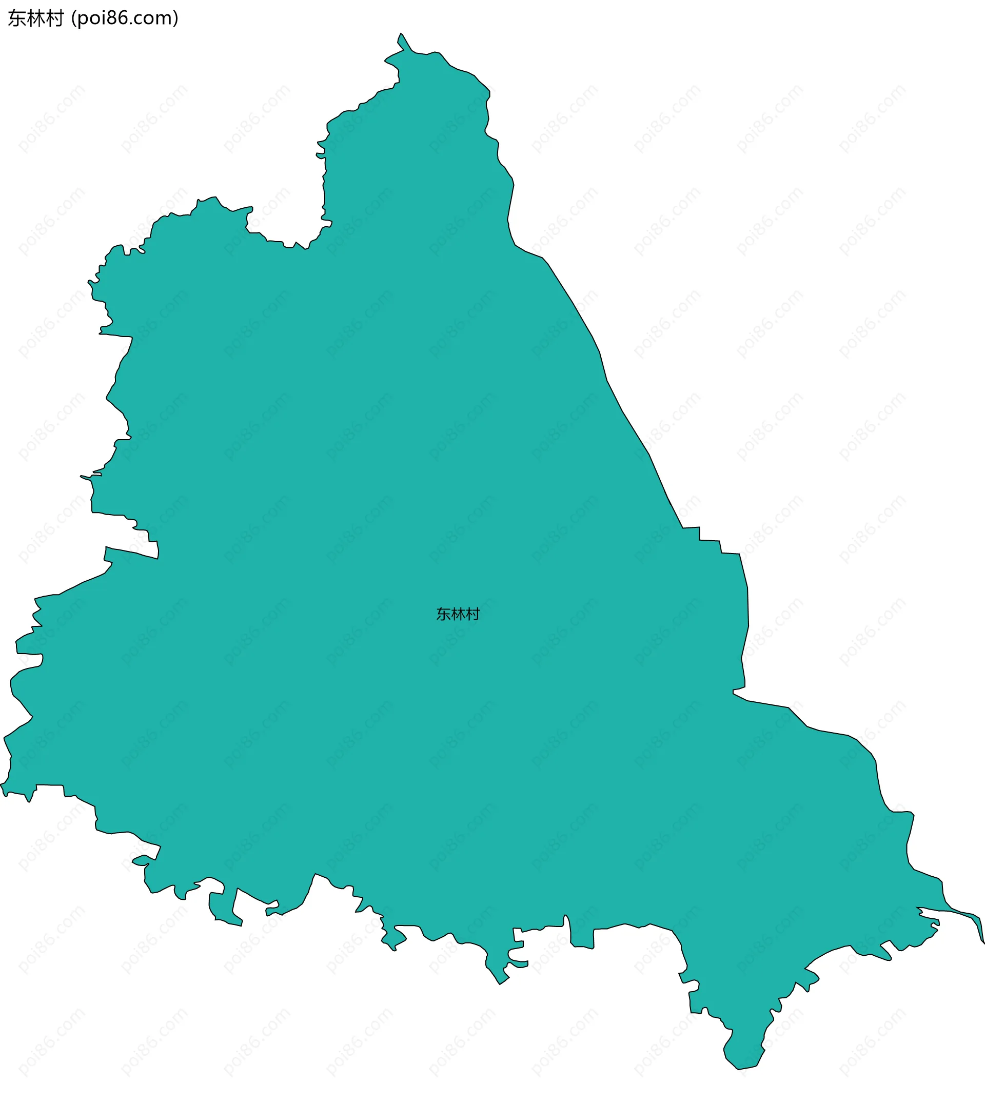 东林村边界地图