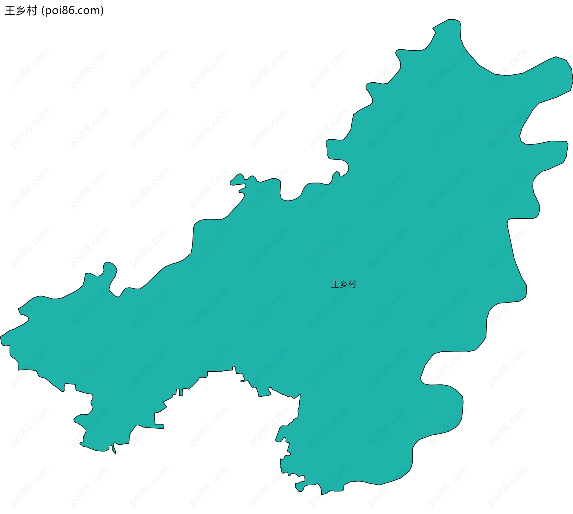 王乡村边界地图