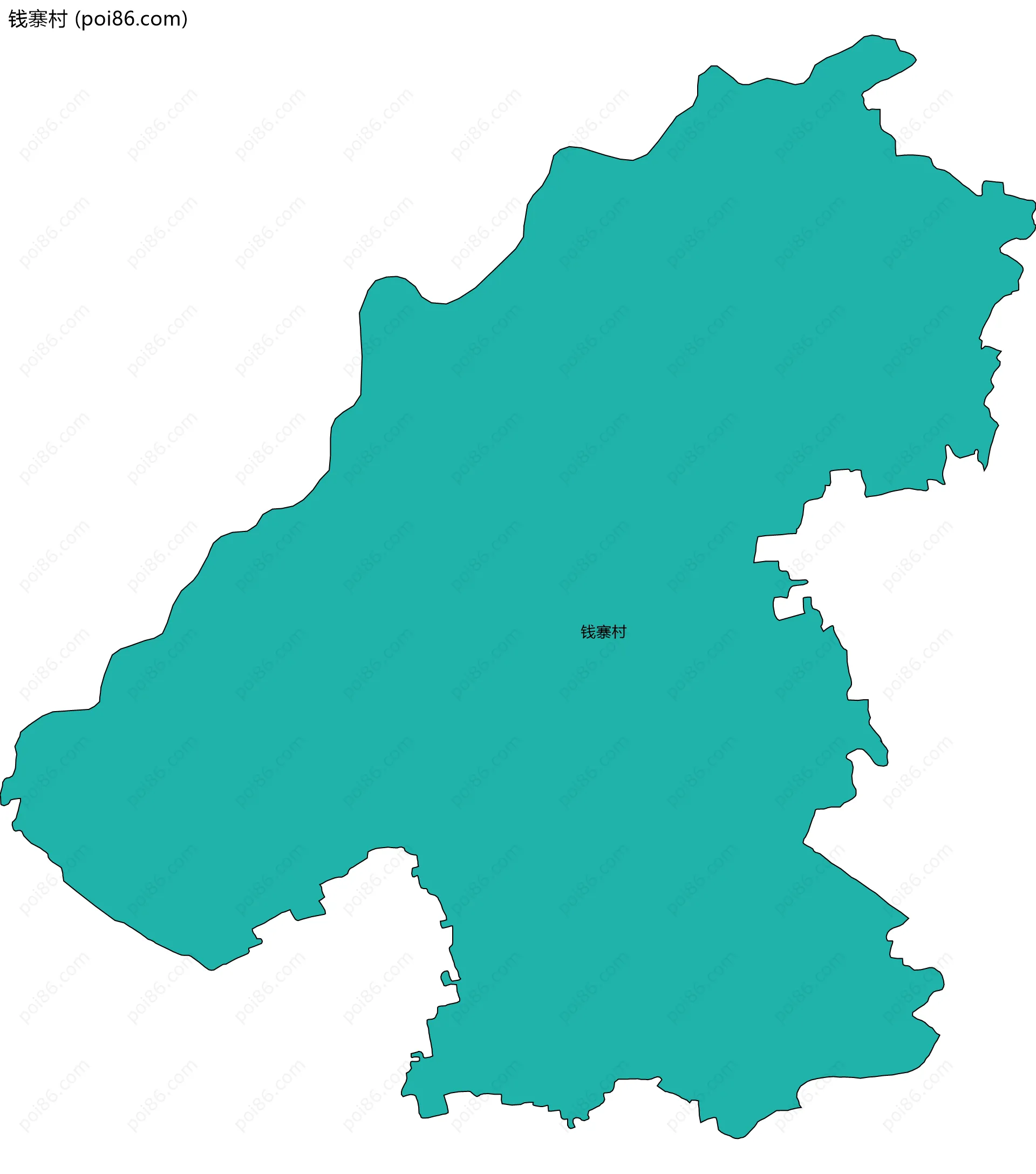 钱寨村边界地图