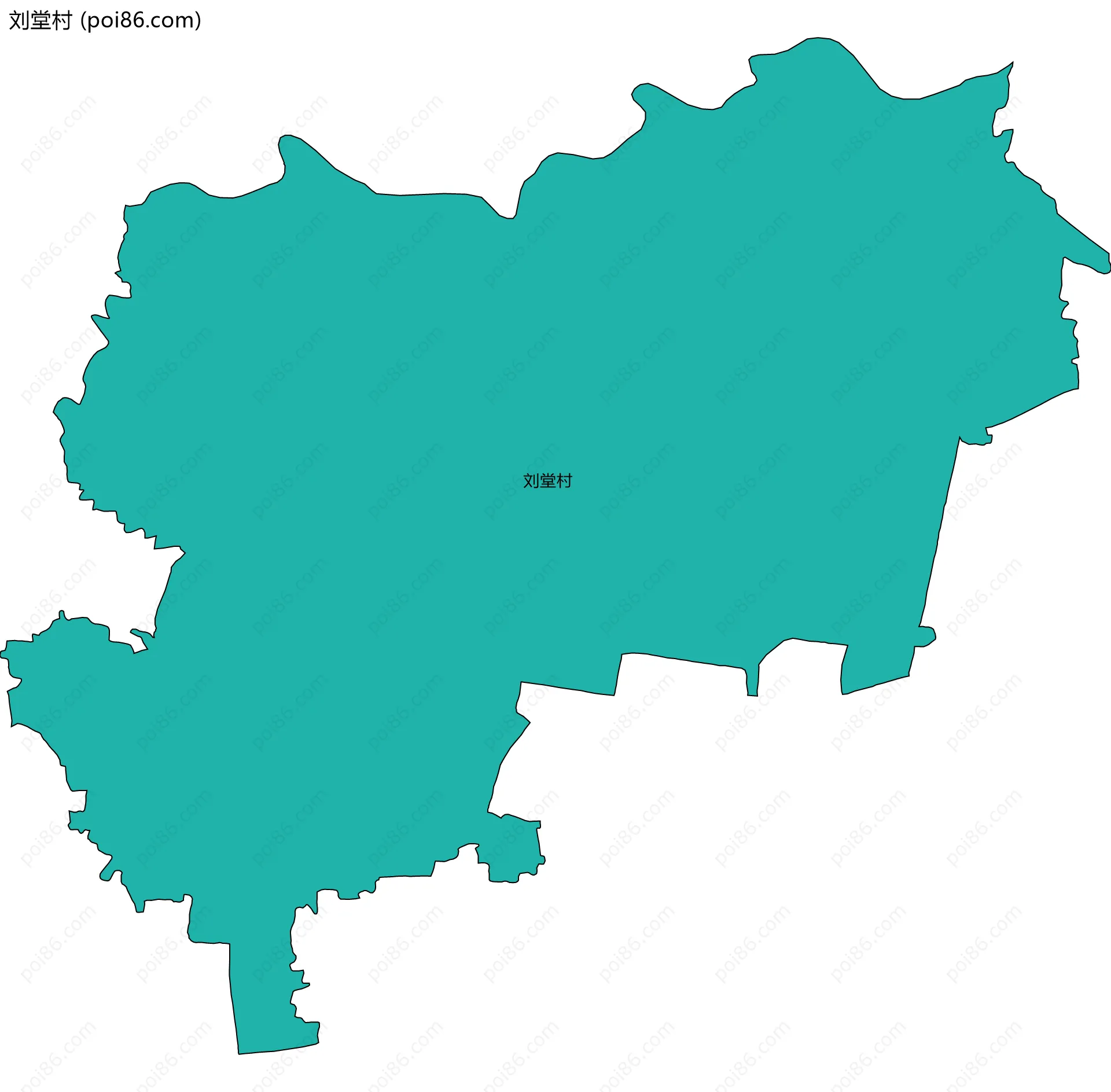 刘堂村边界地图