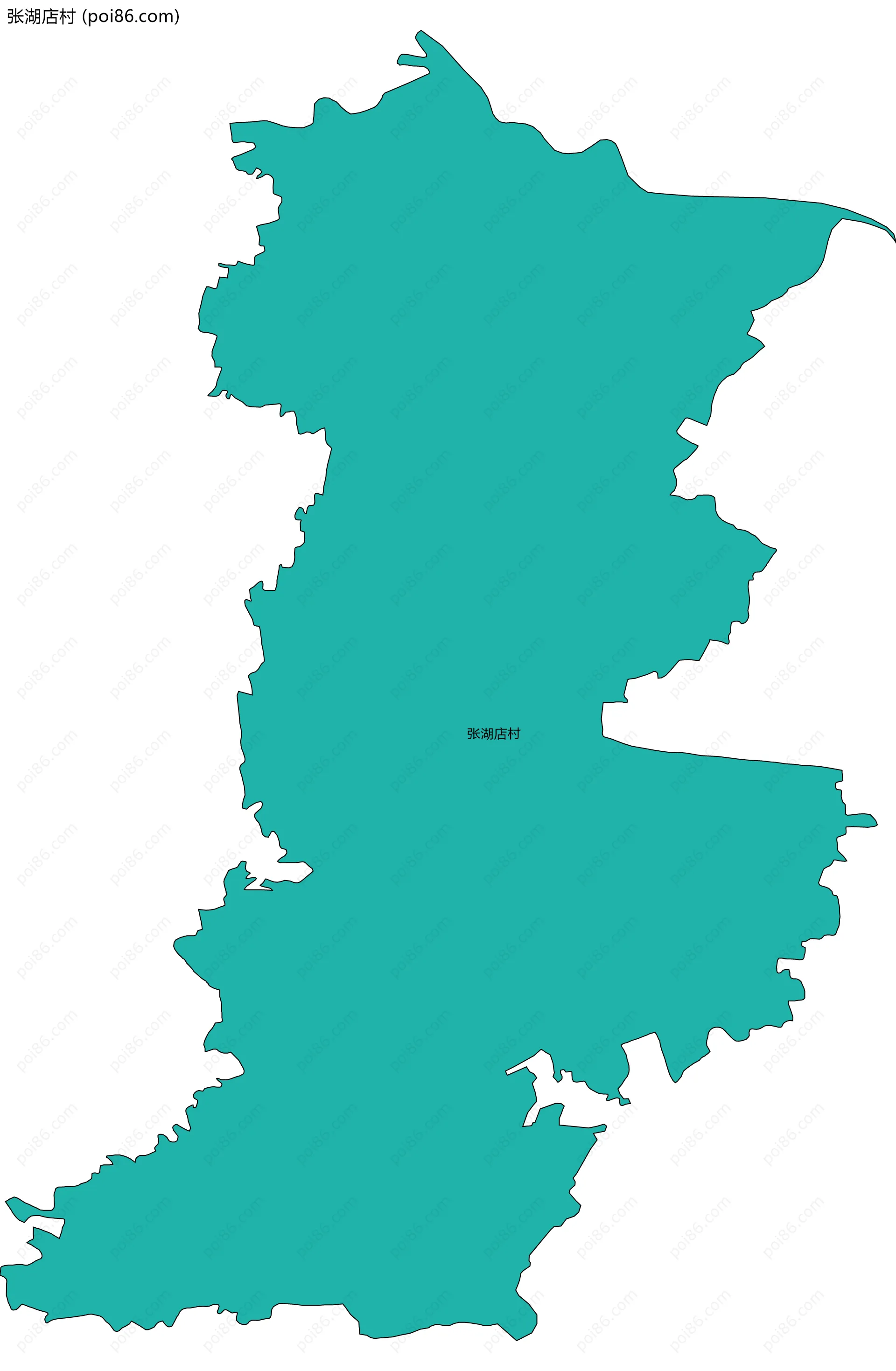 张湖店村边界地图