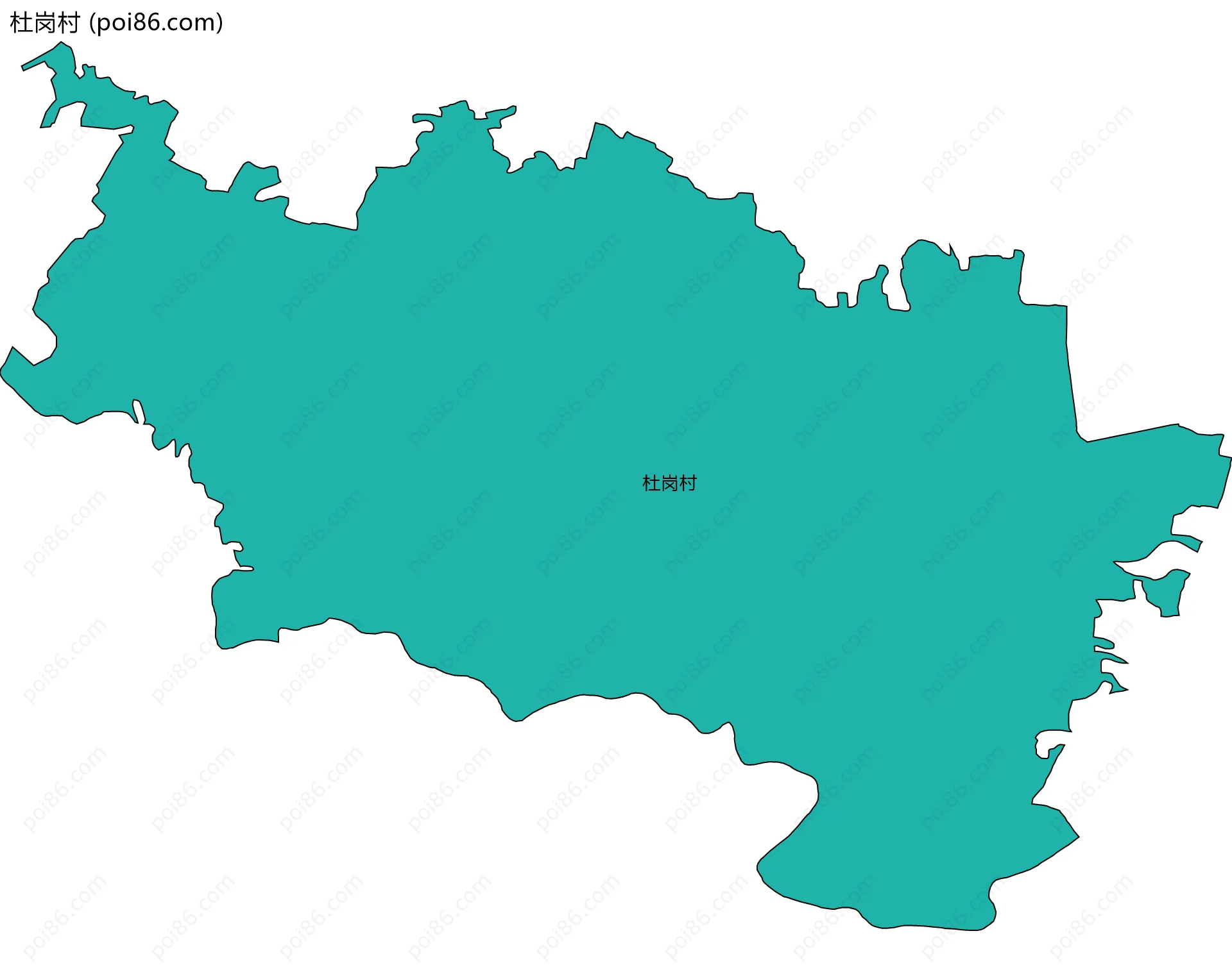 杜岗村边界地图