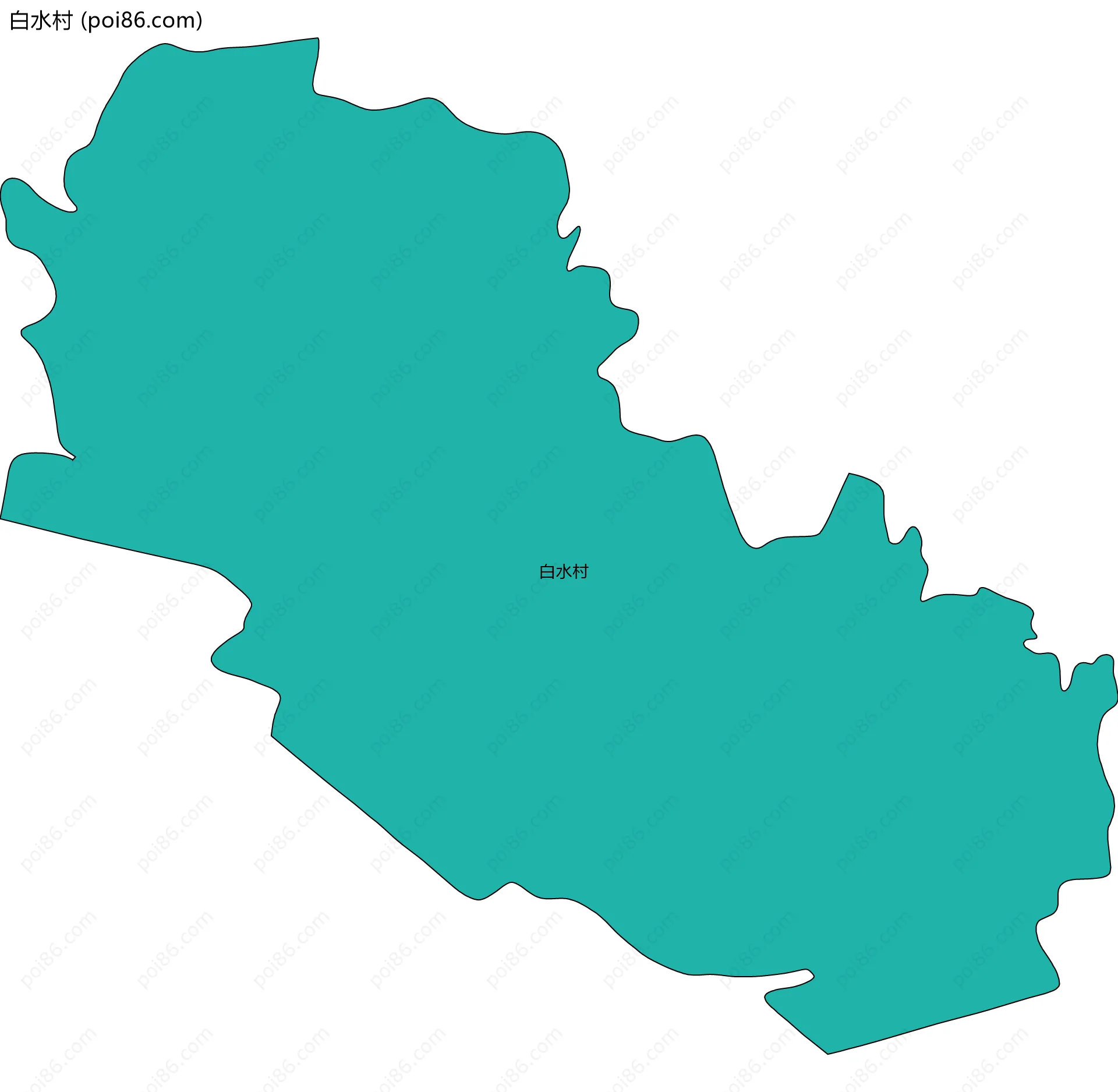 白水村边界地图