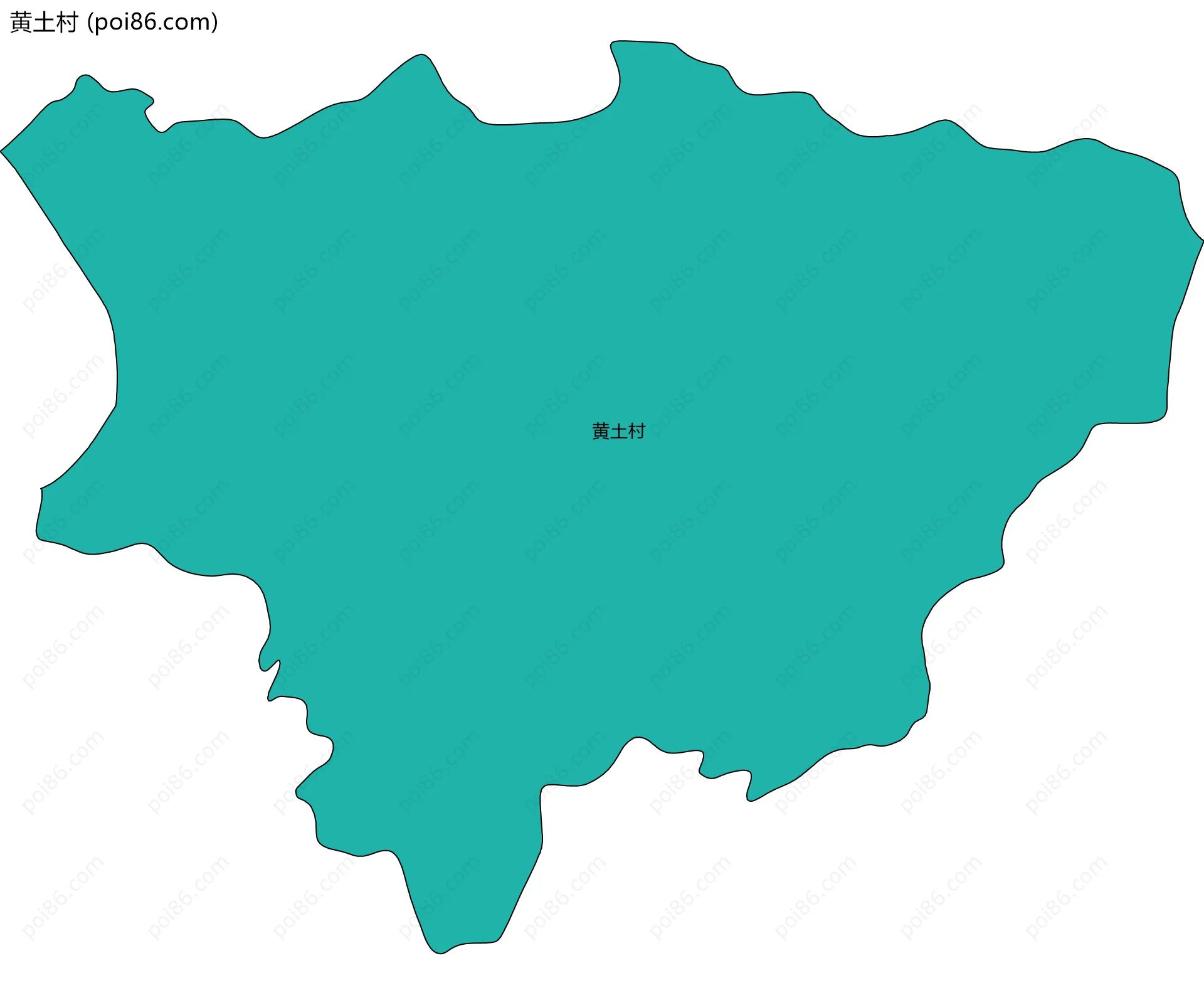 黄土村边界地图