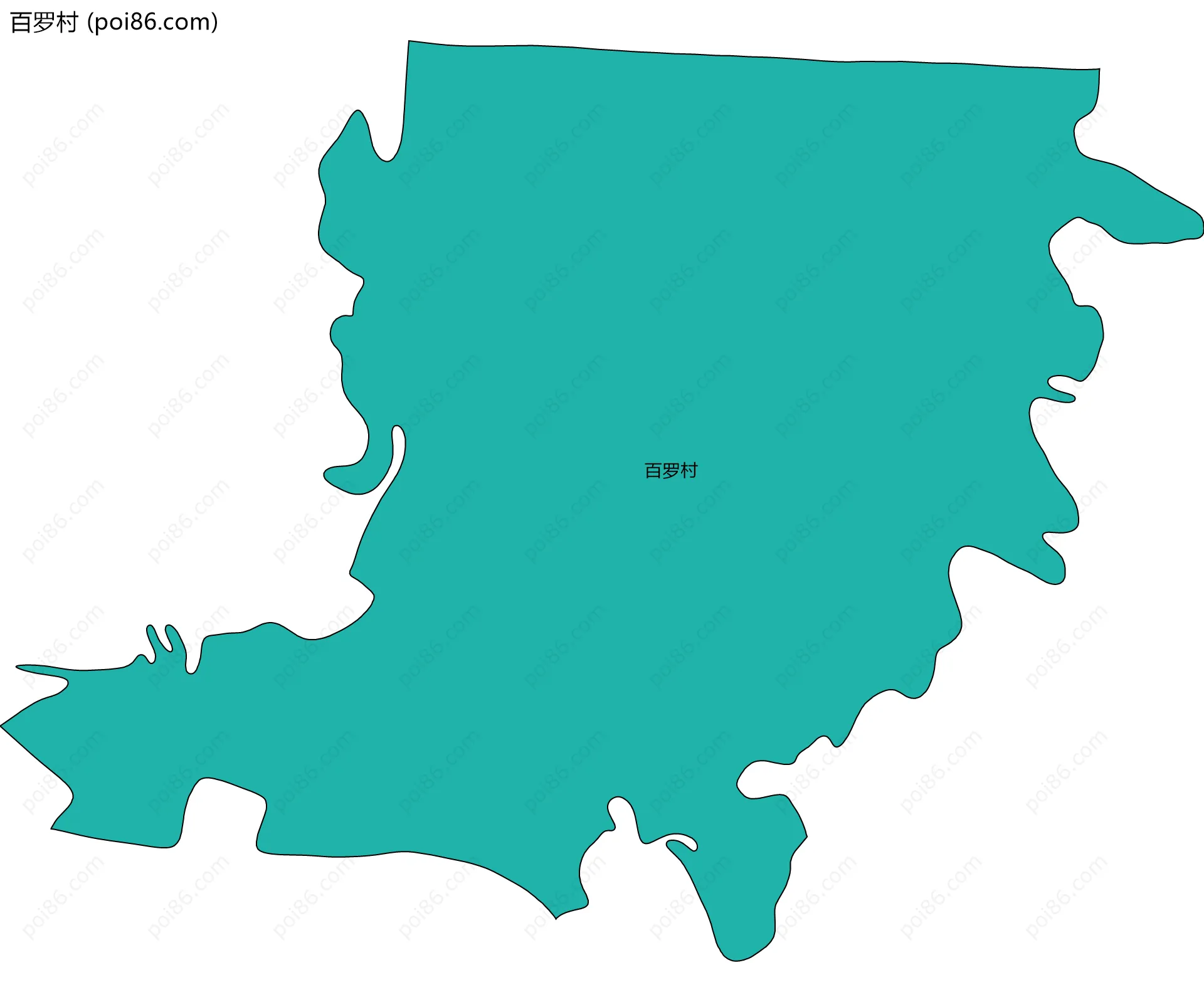百罗村边界地图