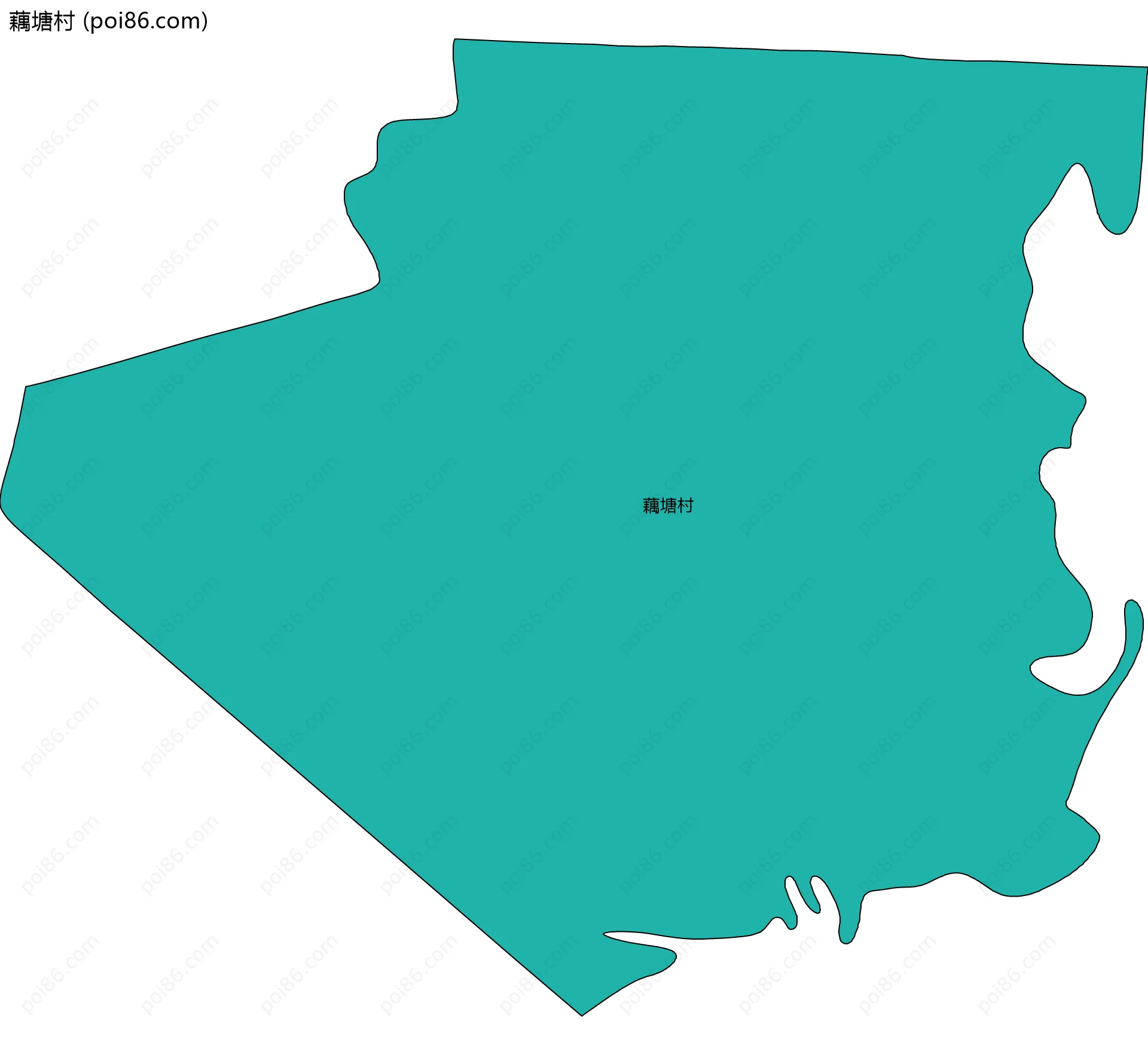 藕塘村边界地图