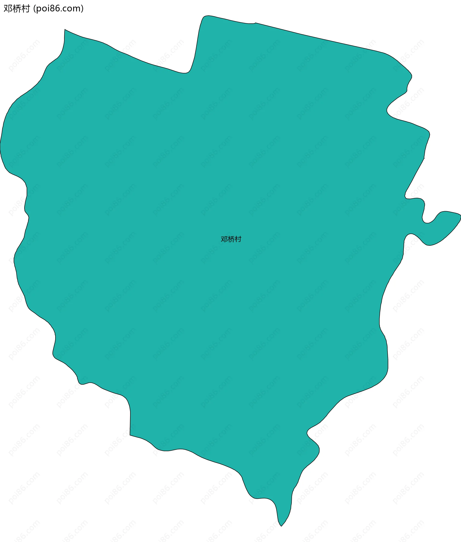 邓桥村边界地图