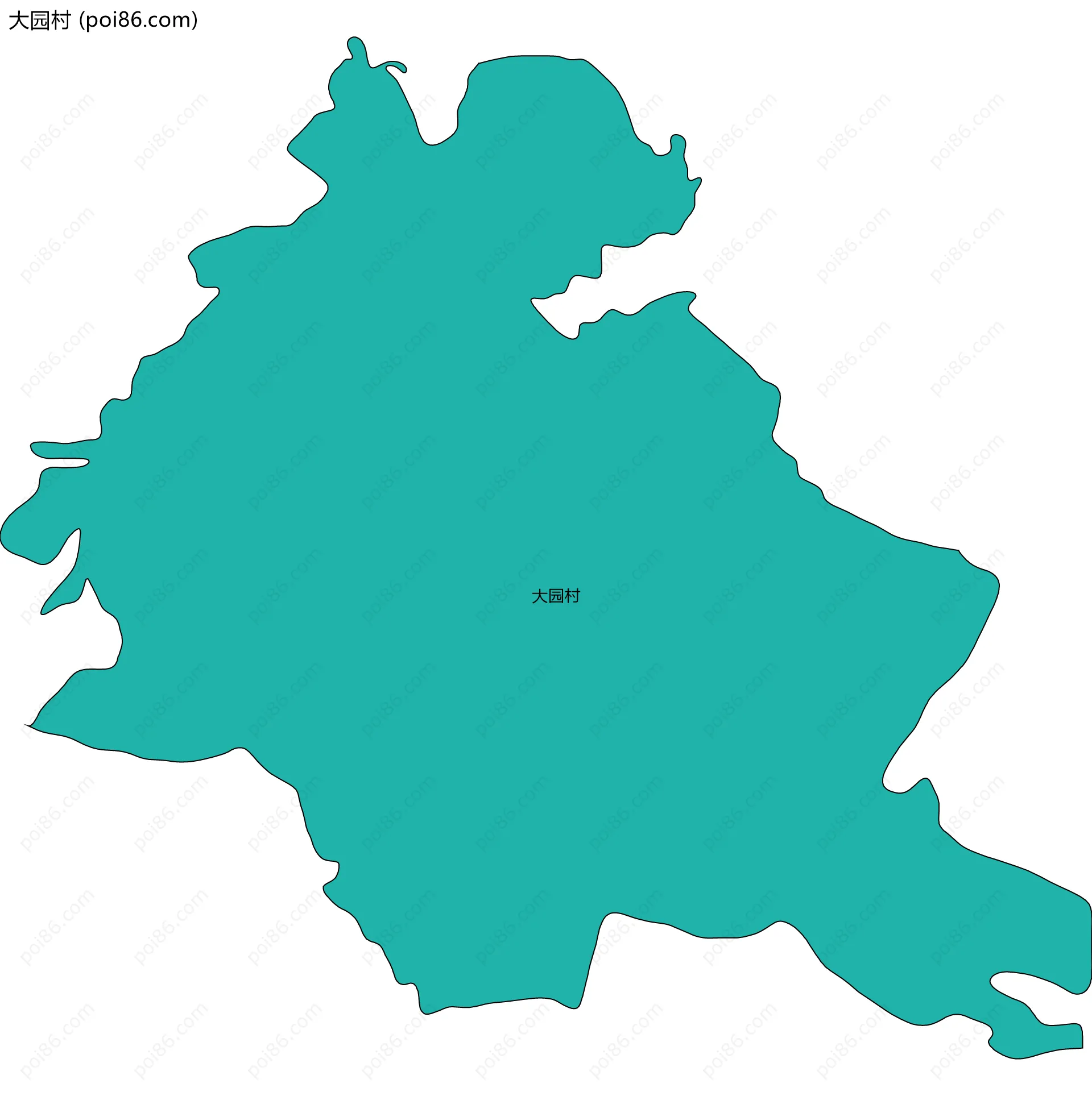 大园村边界地图
