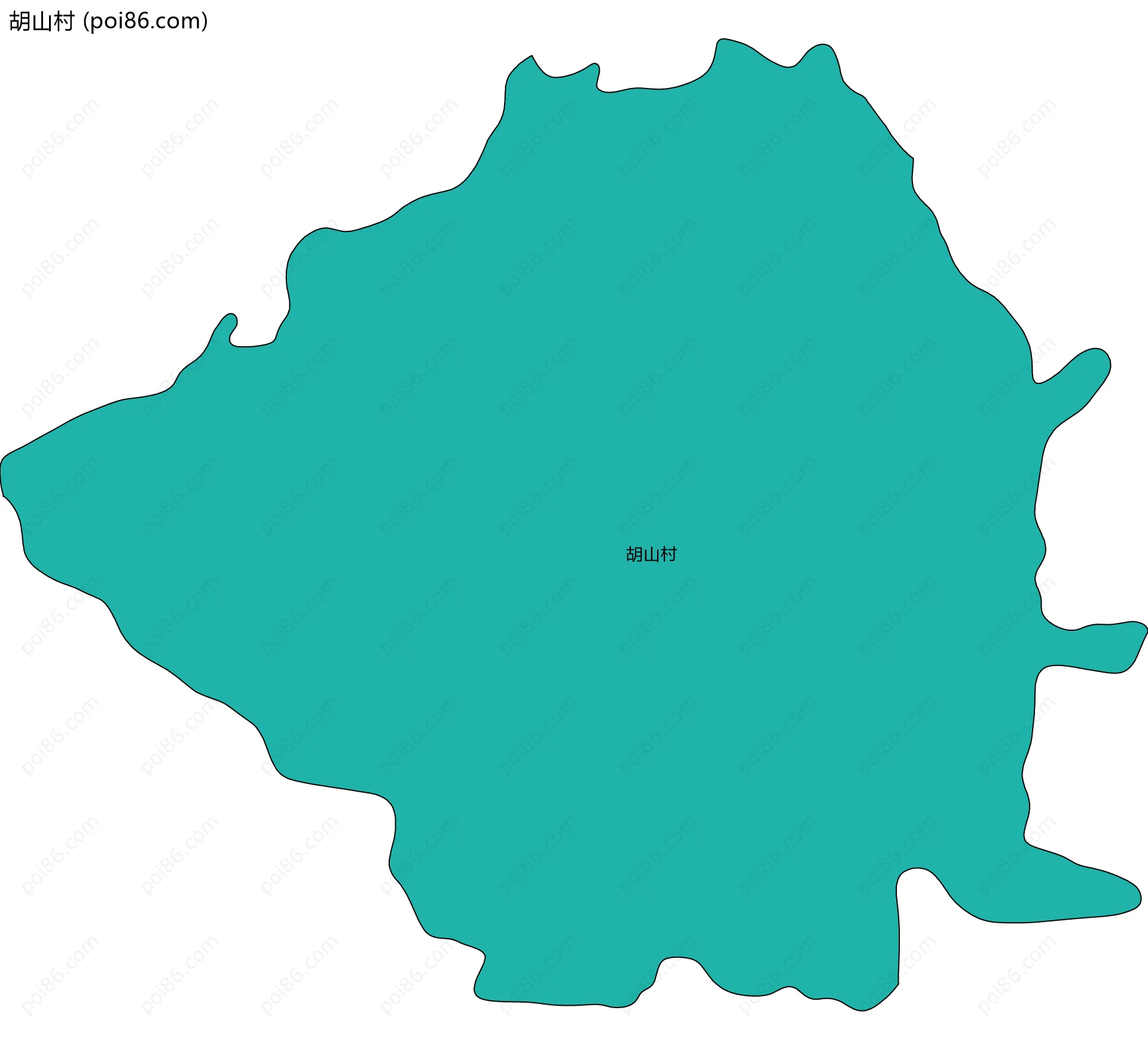 胡山村边界地图