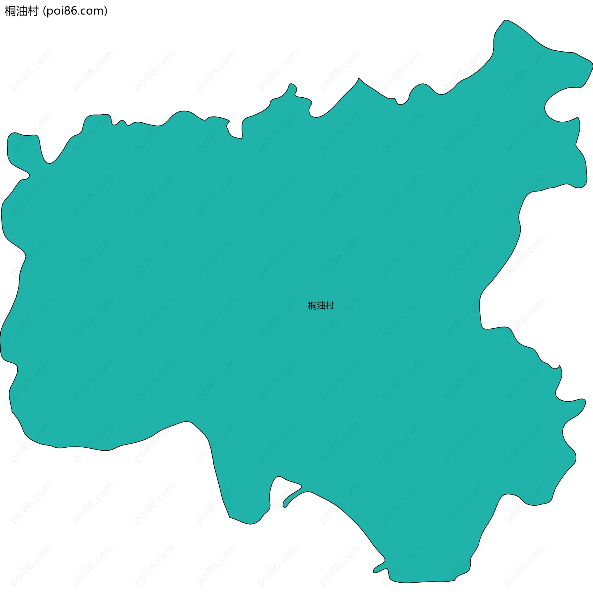 桐油村边界地图