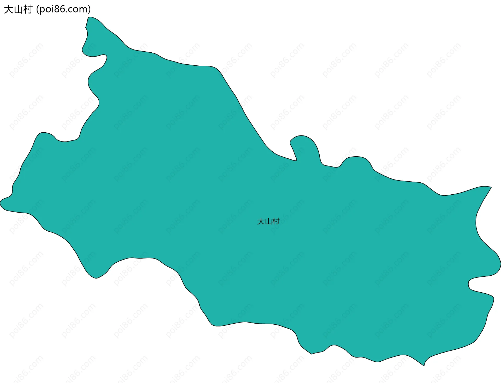 大山村边界地图
