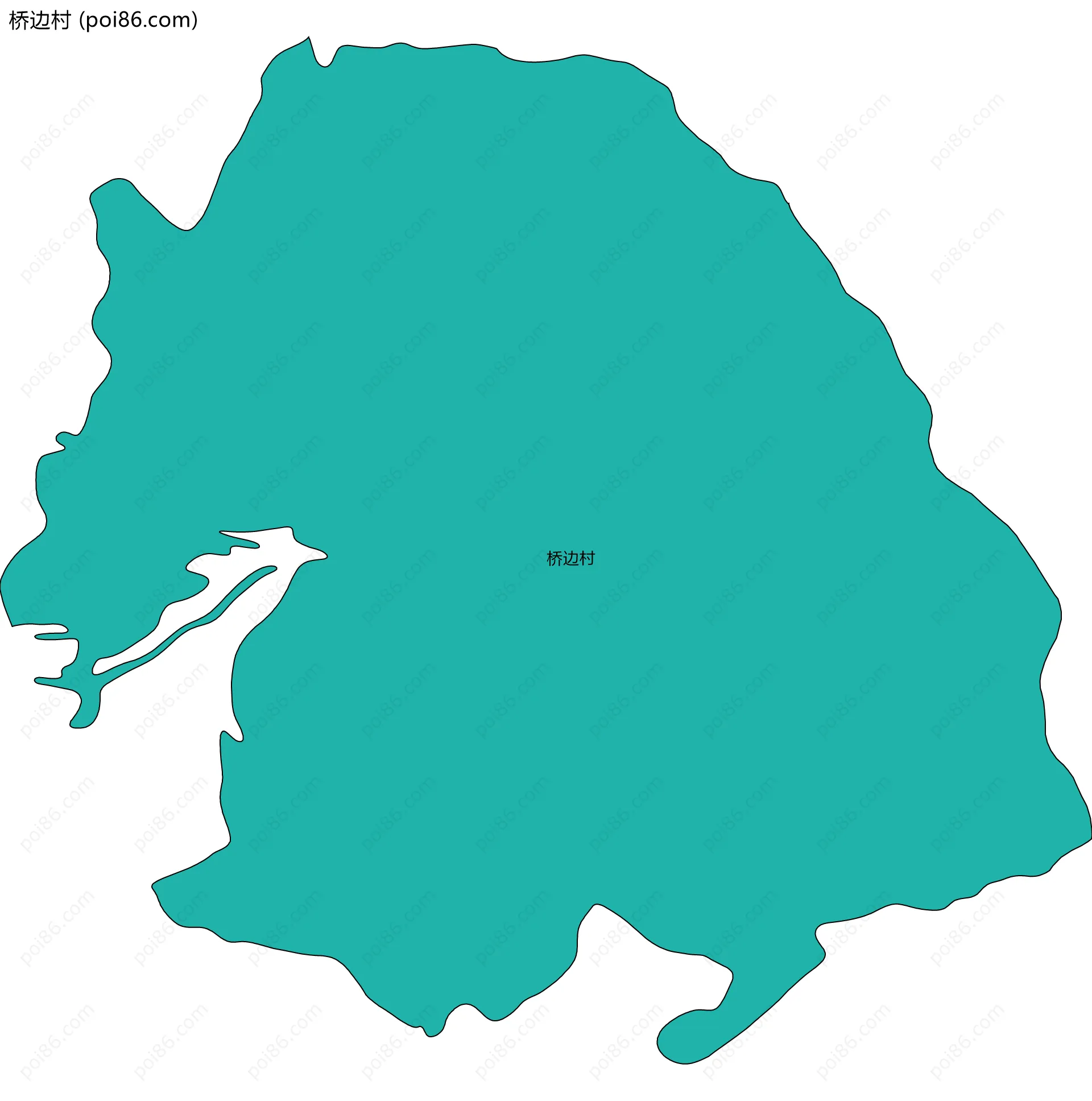 桥边村边界地图
