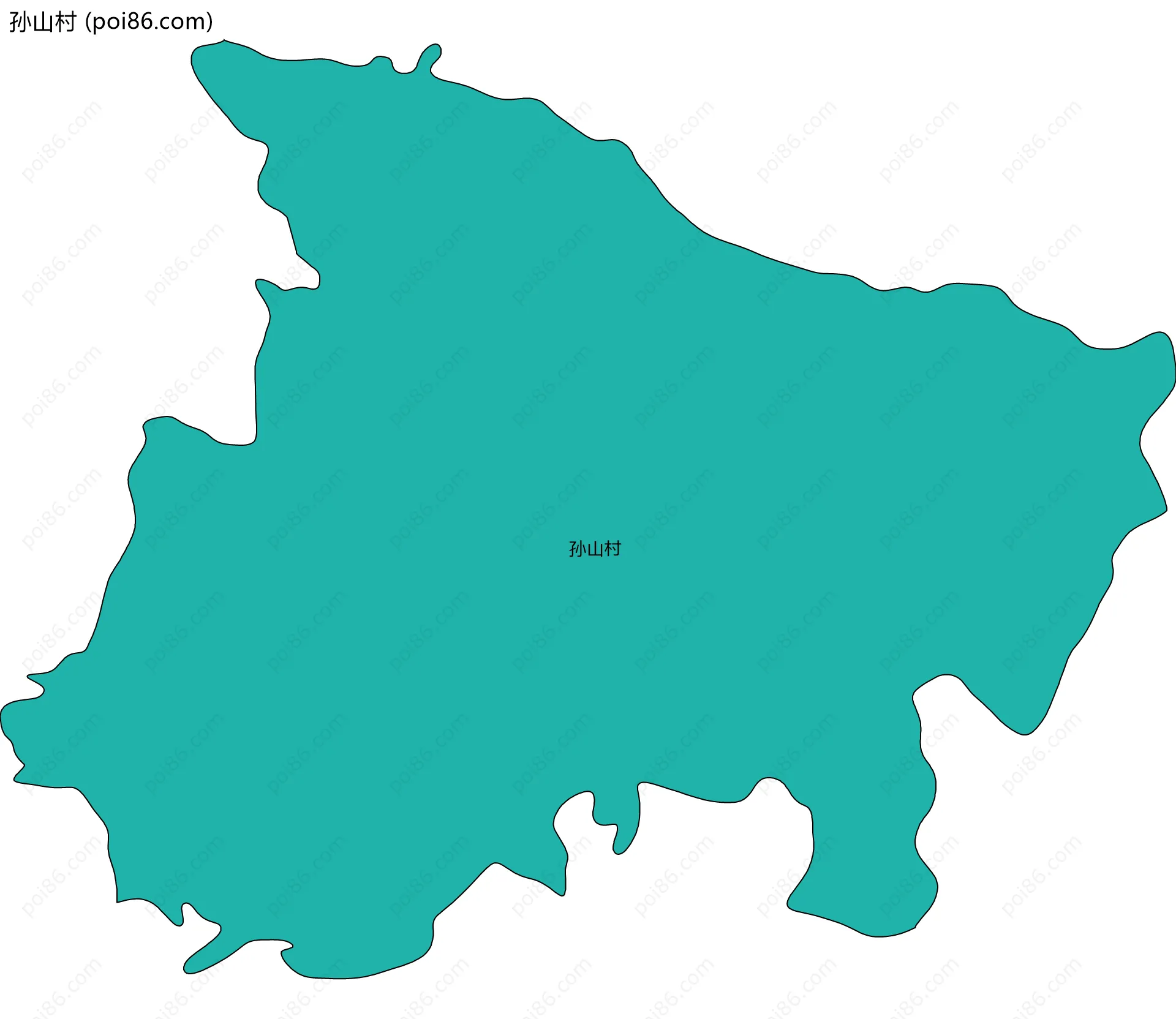 孙山村边界地图