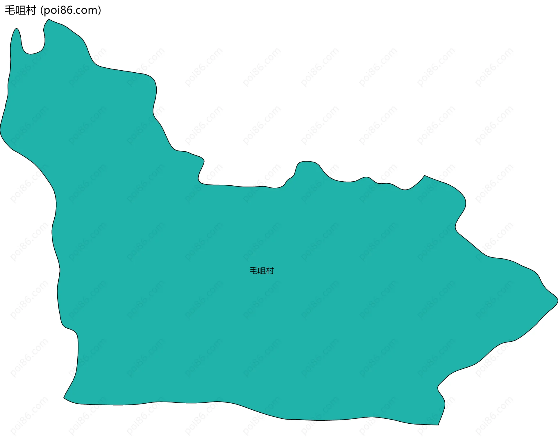 毛咀村边界地图