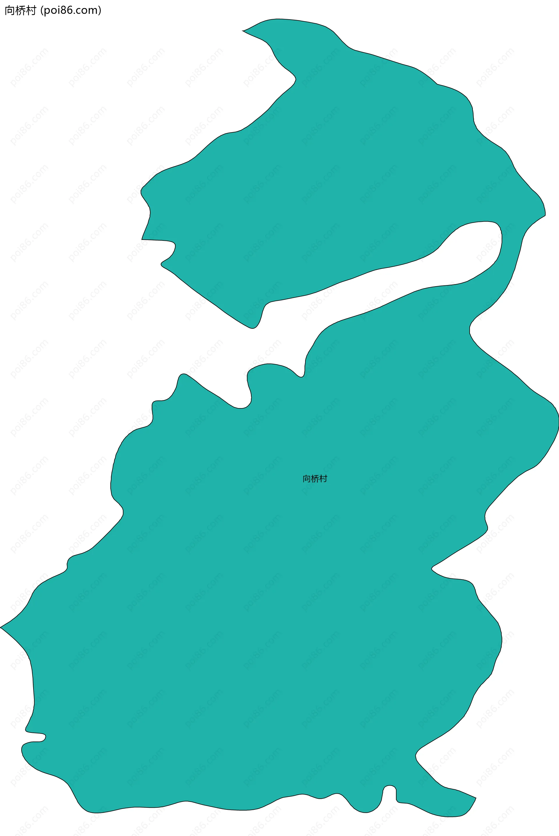 向桥村边界地图