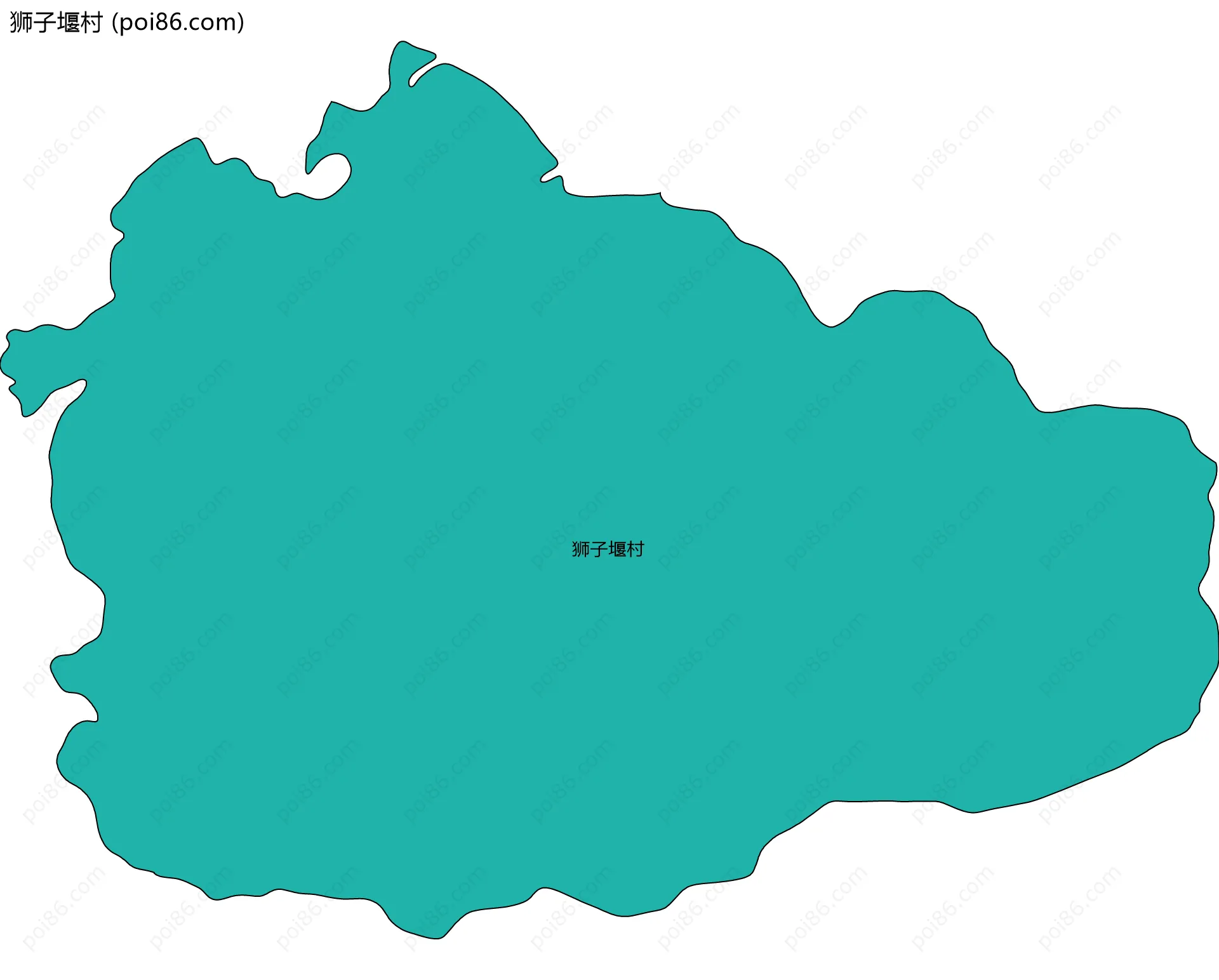 狮子堰村边界地图
