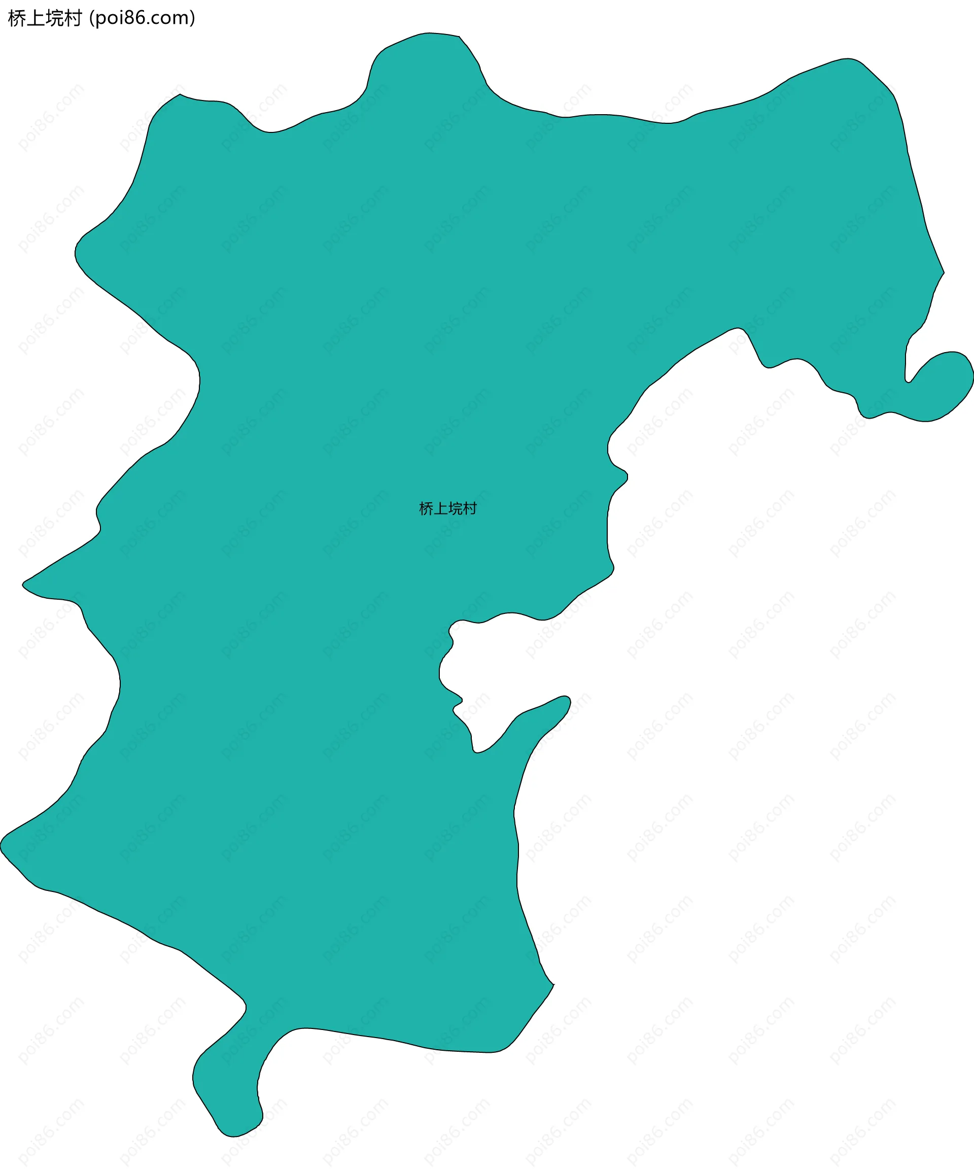 桥上垸村边界地图