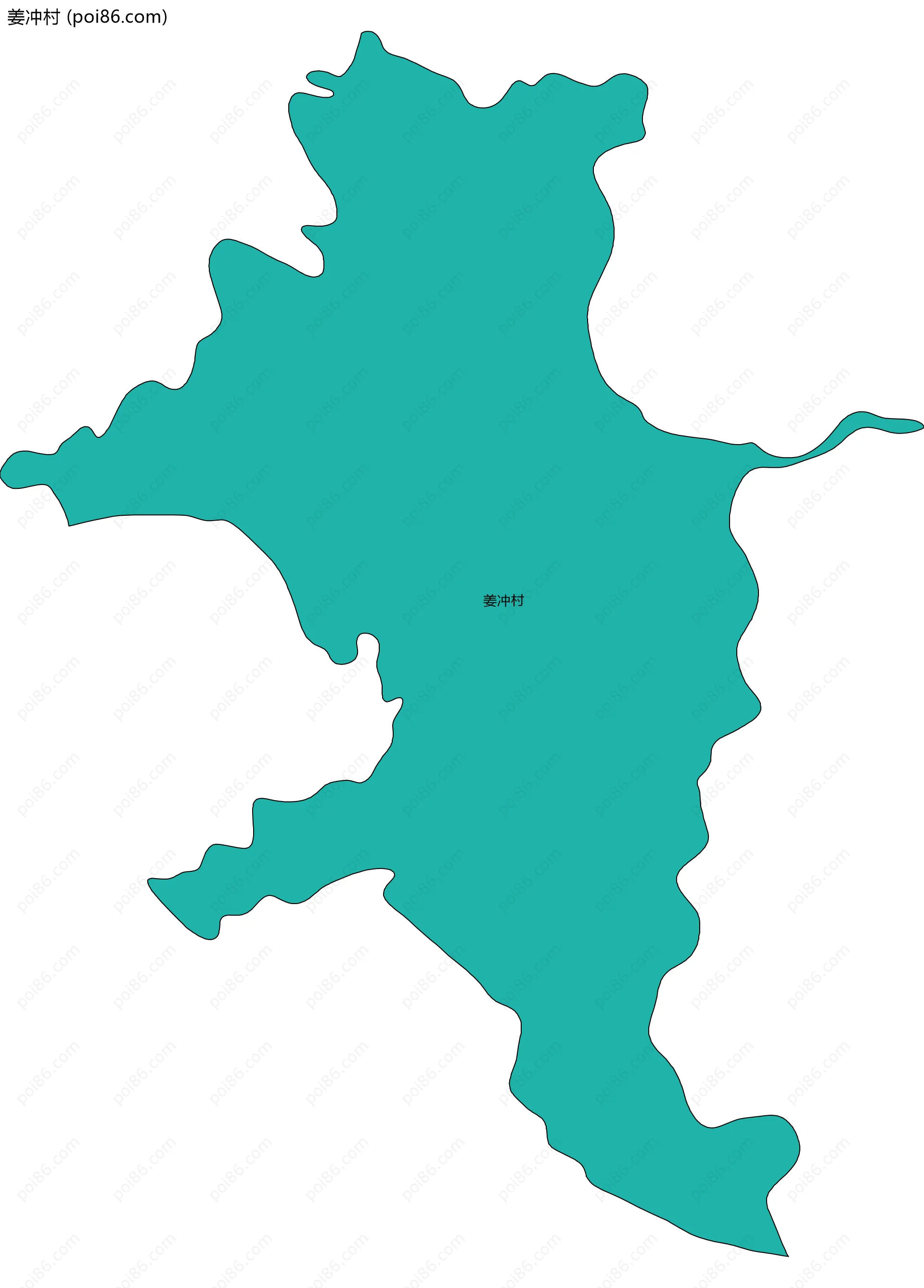 姜冲村边界地图