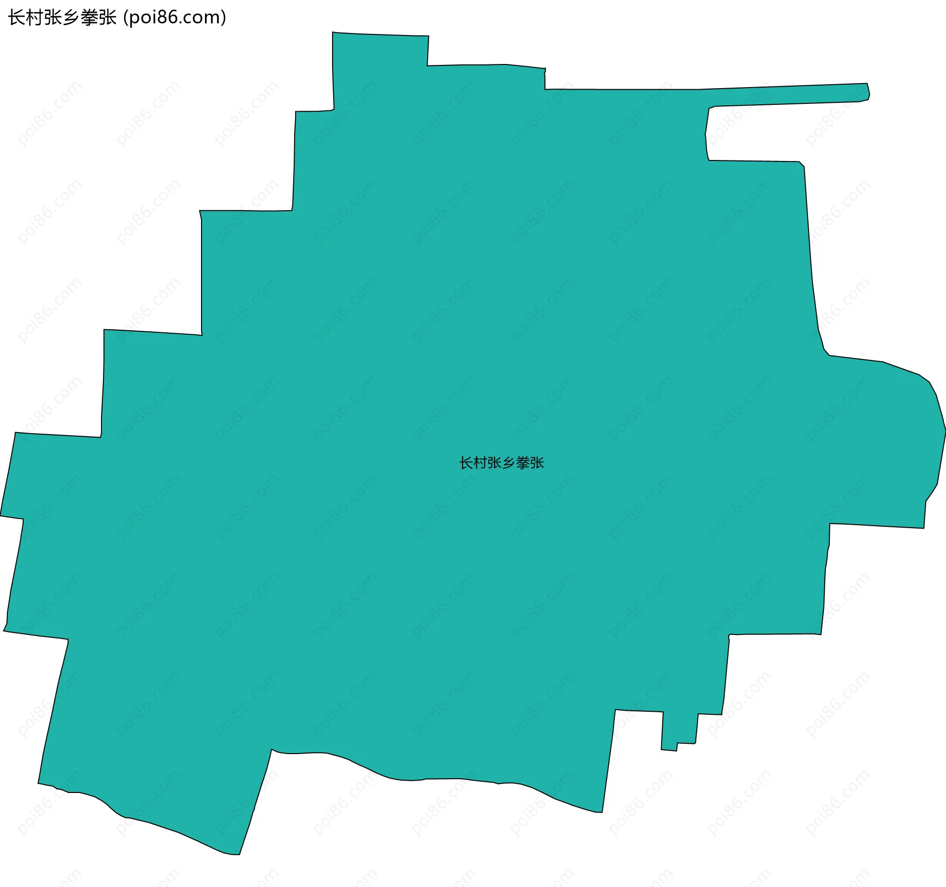 长村张乡拳张边界地图