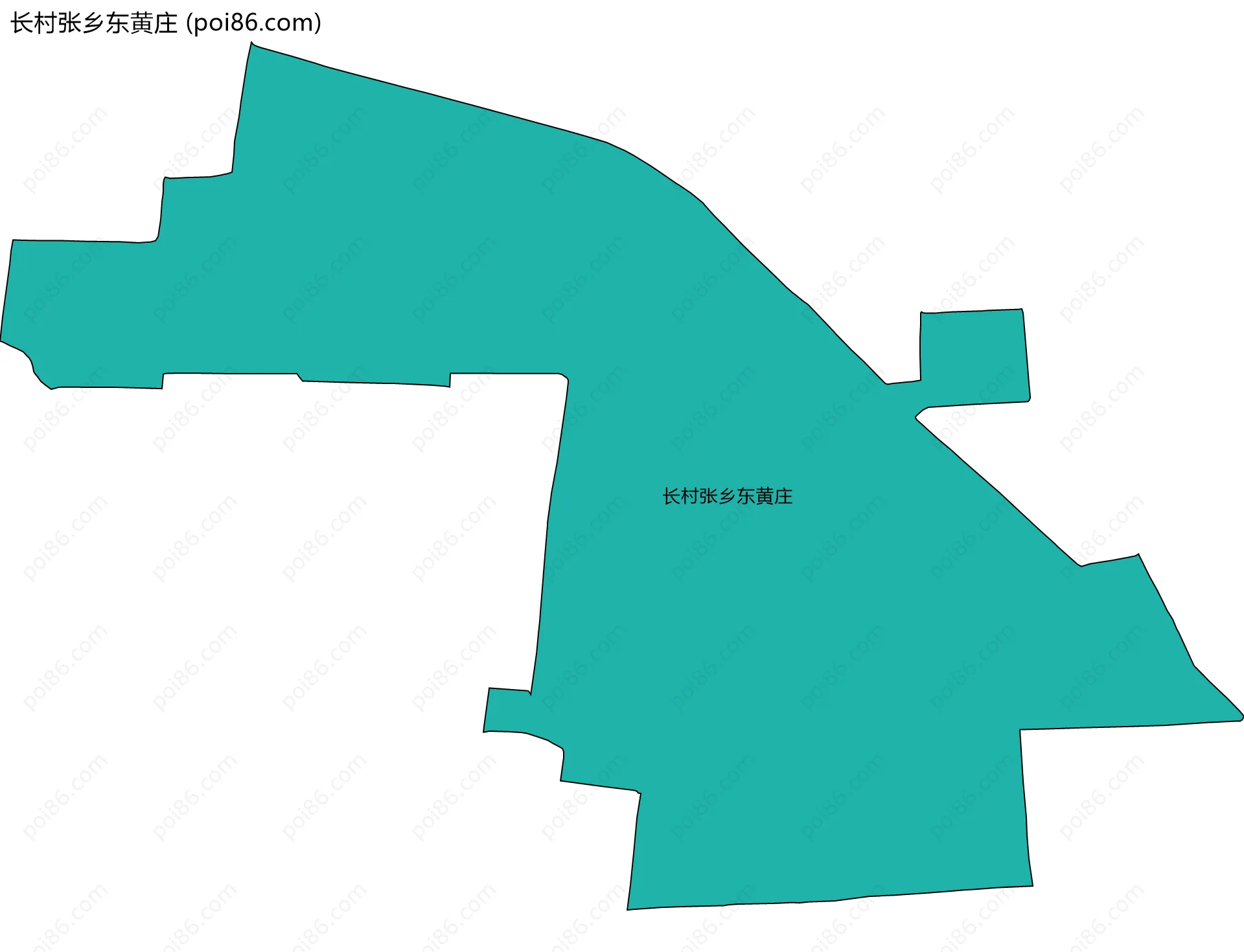 长村张乡东黄庄边界地图