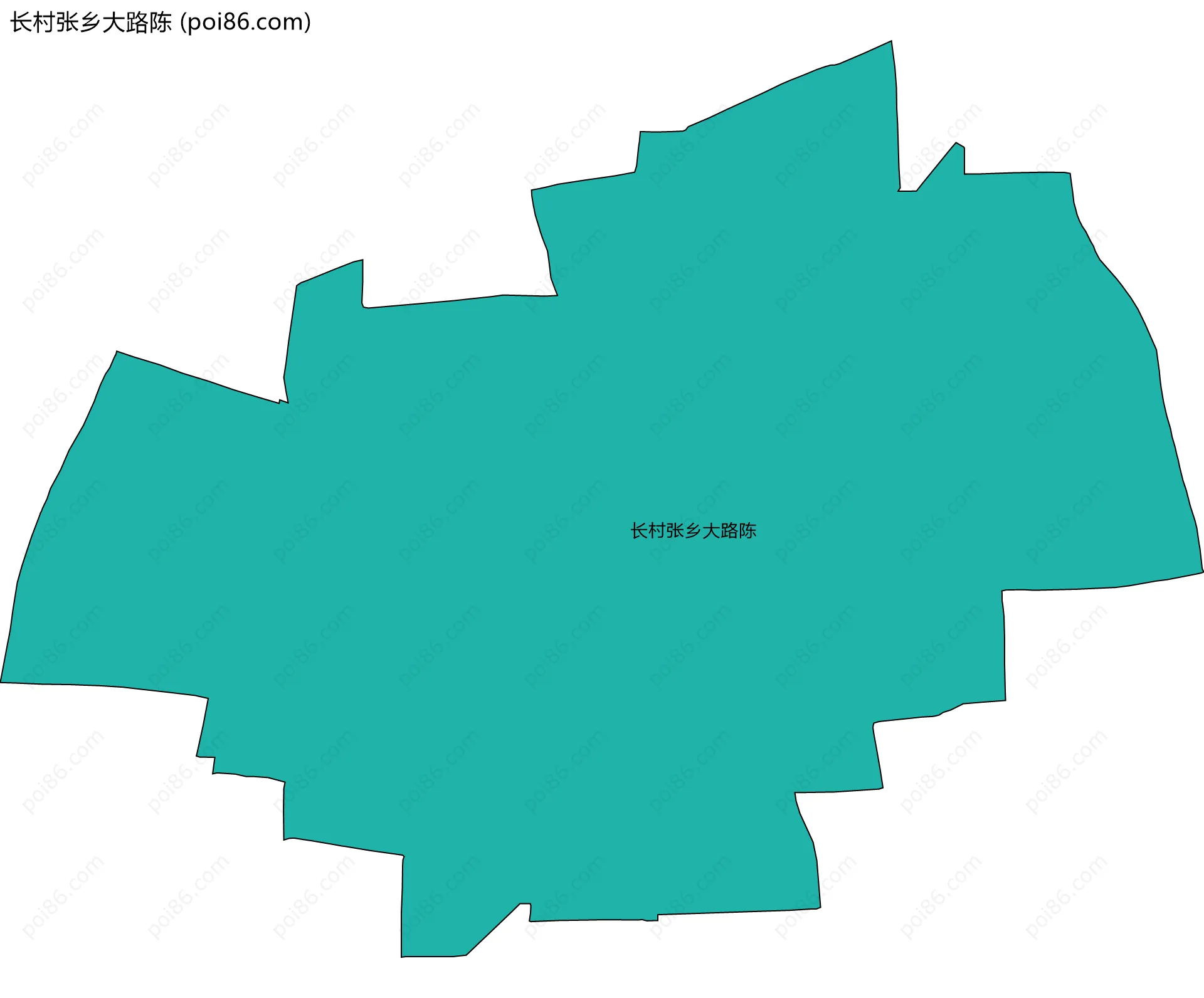 长村张乡大路陈边界地图