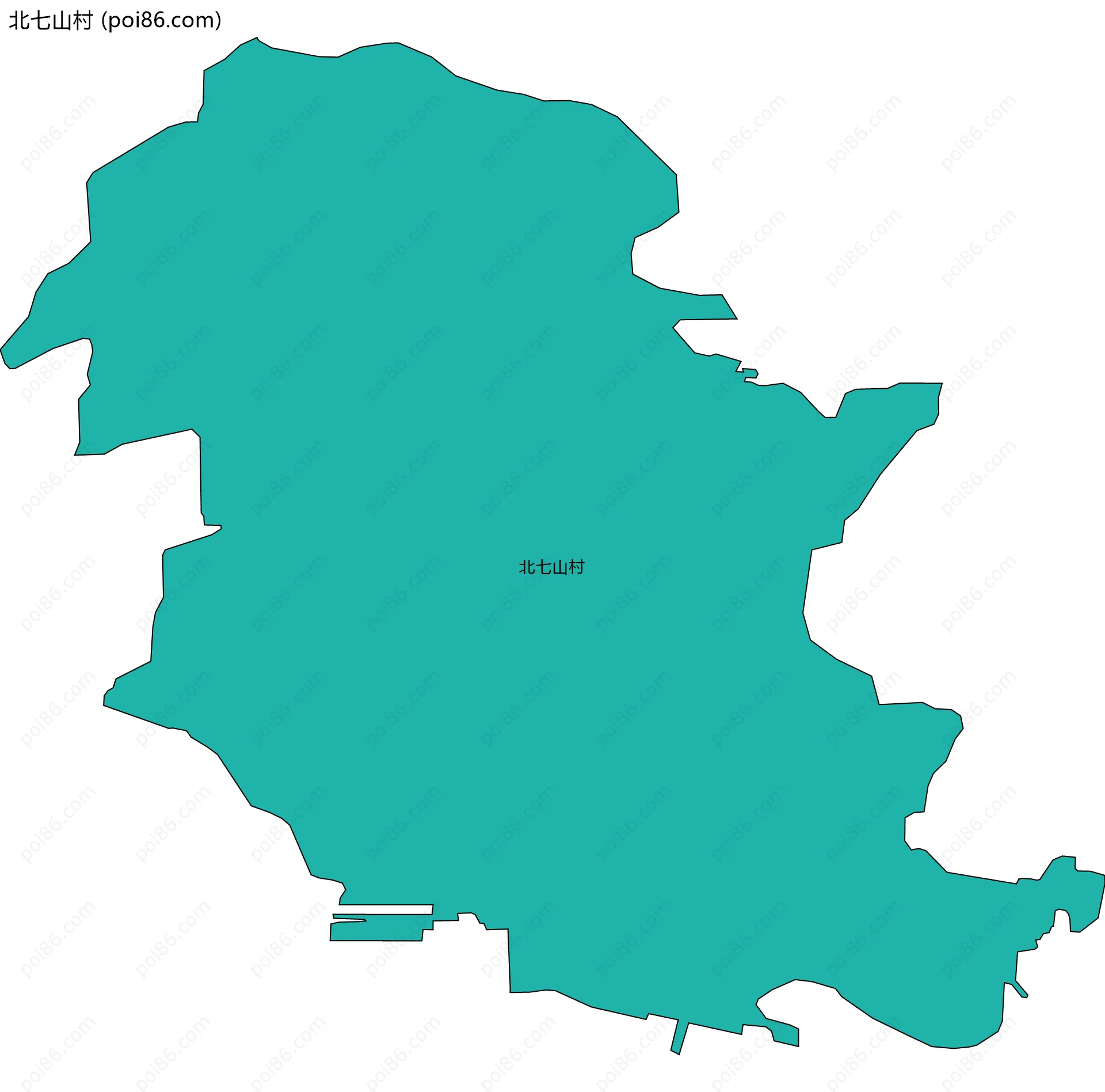 北七山村边界地图