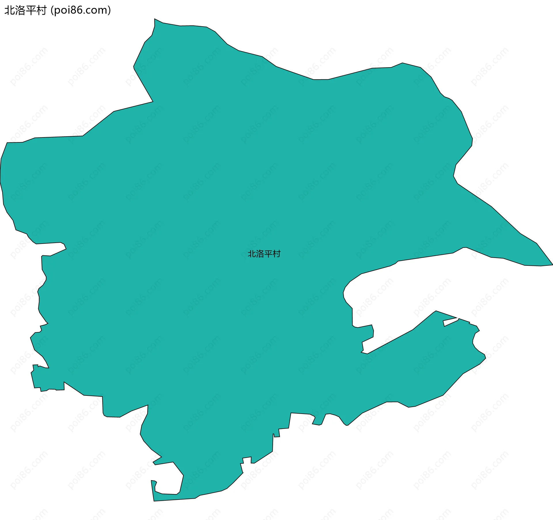 北洛平村边界地图