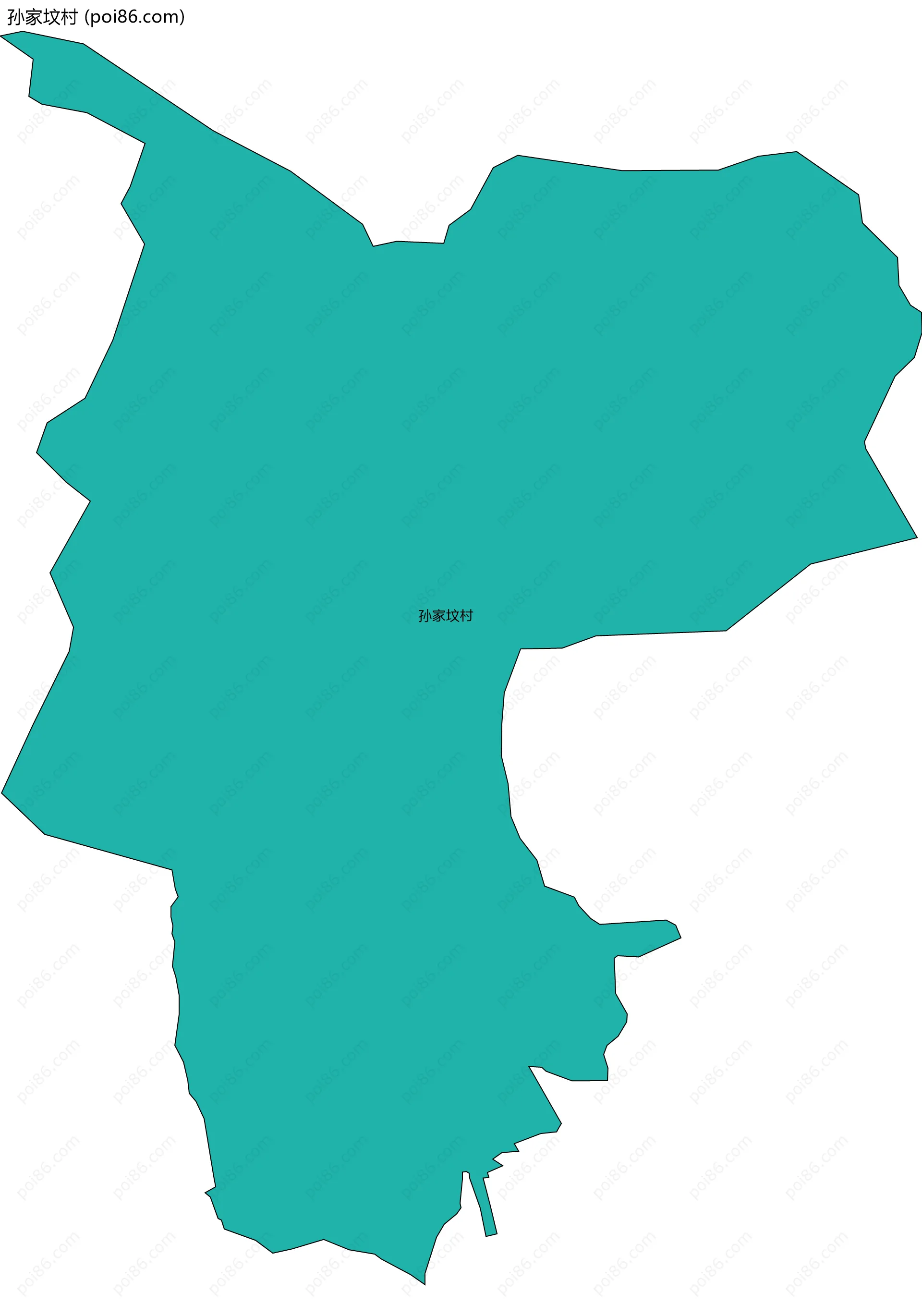 孙家坟村边界地图