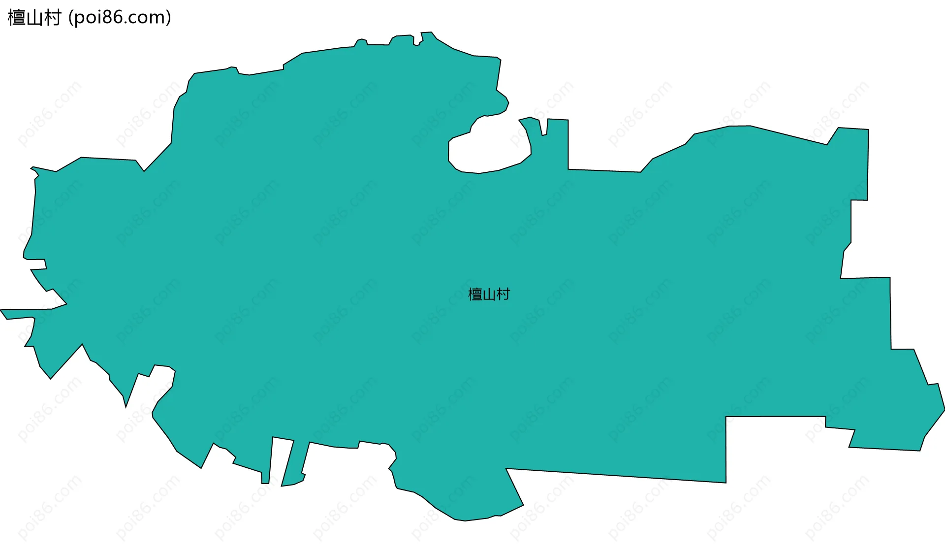 檀山村边界地图