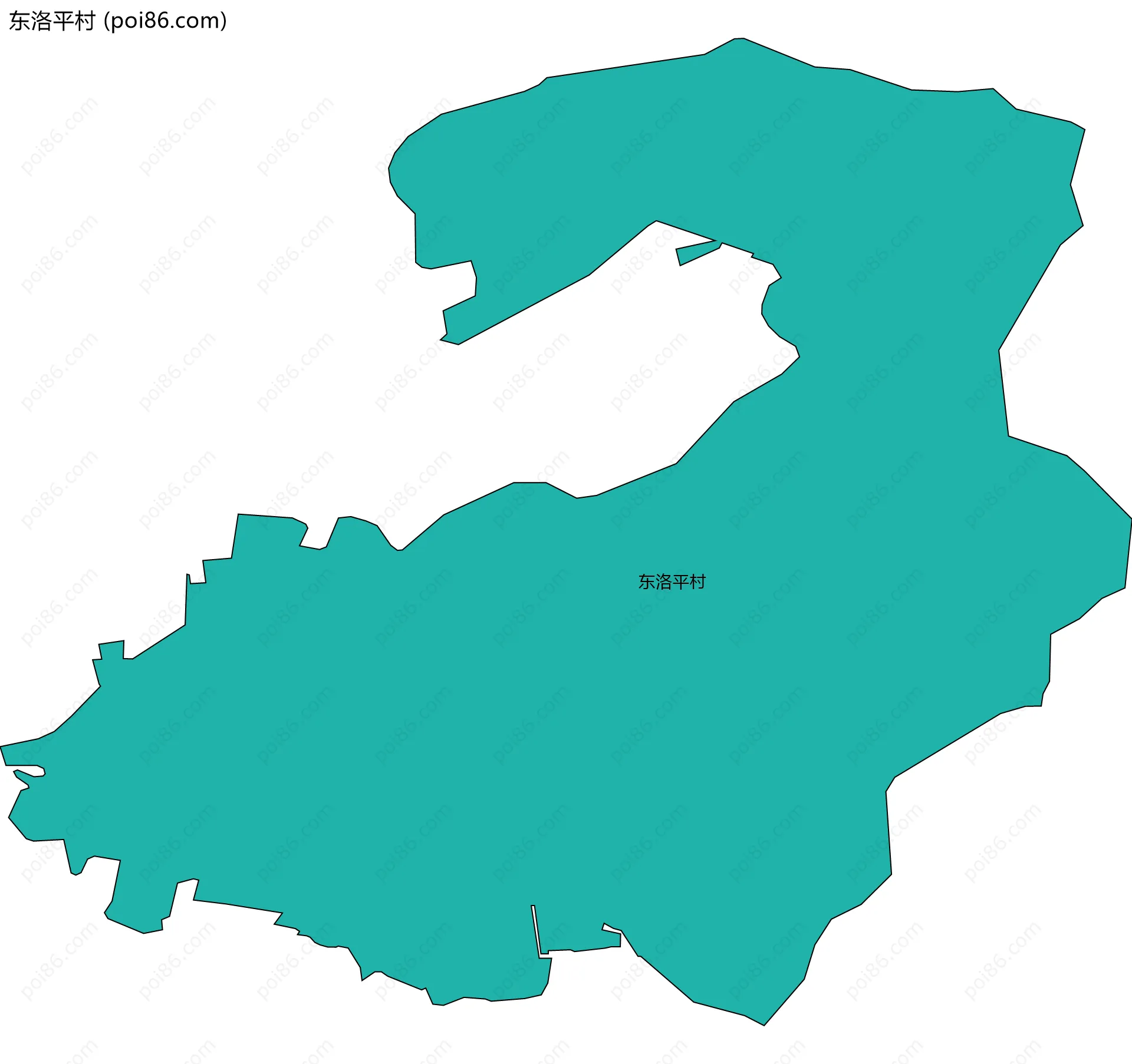 东洛平村边界地图