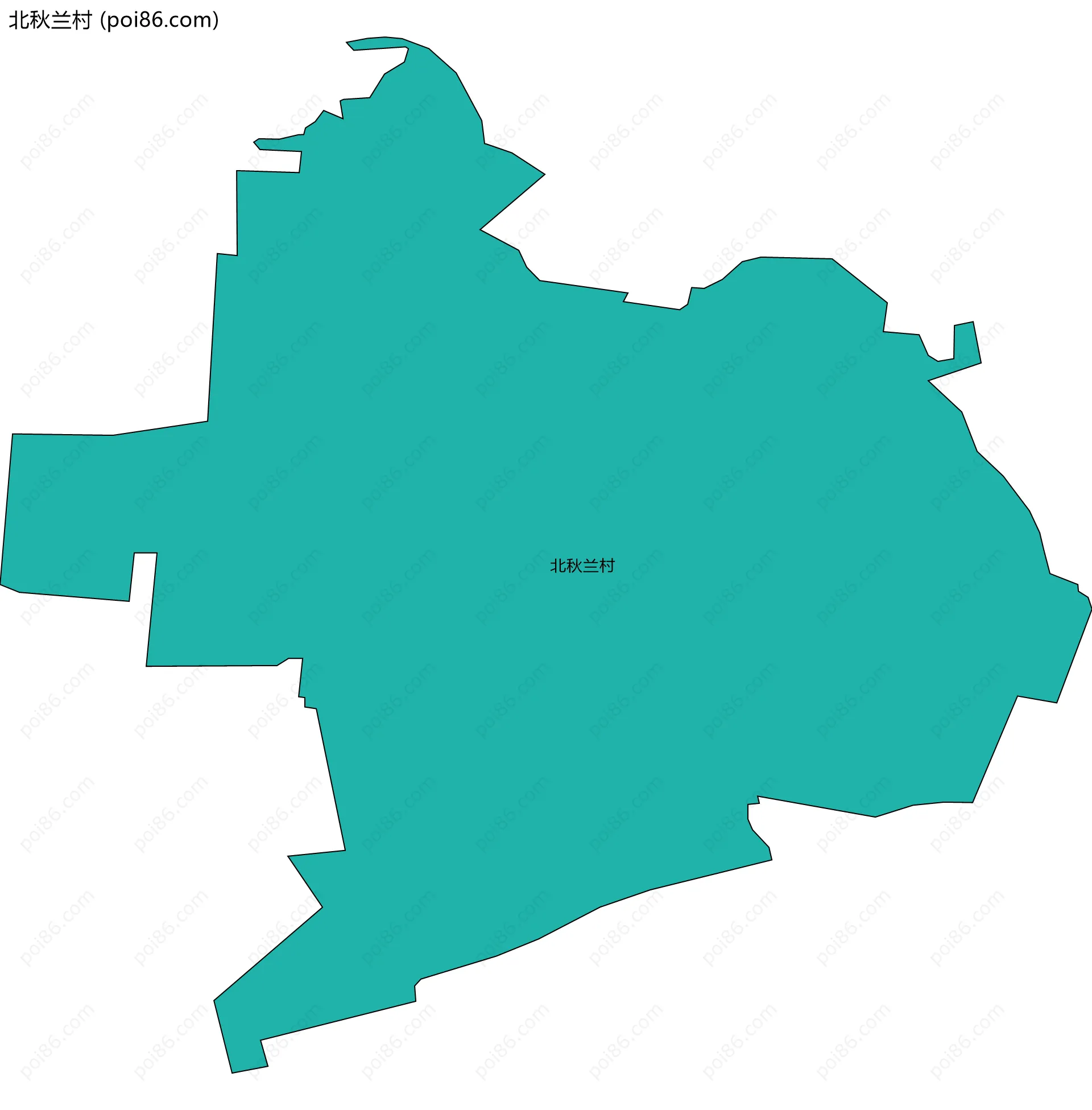 北秋兰村边界地图