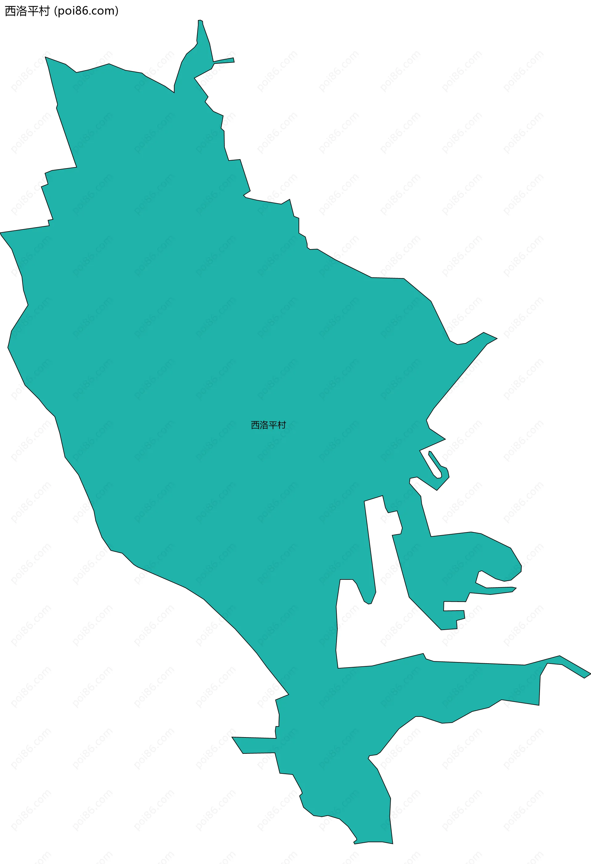 西洛平村边界地图