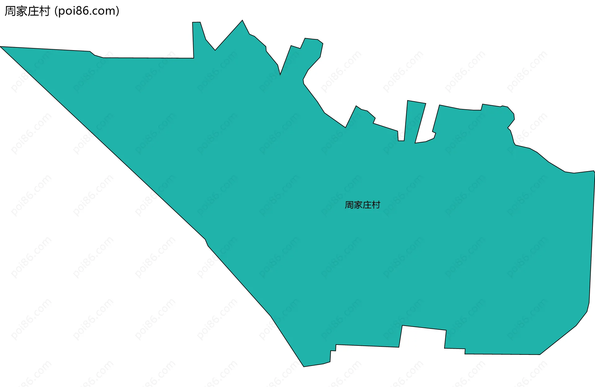 周家庄村边界地图