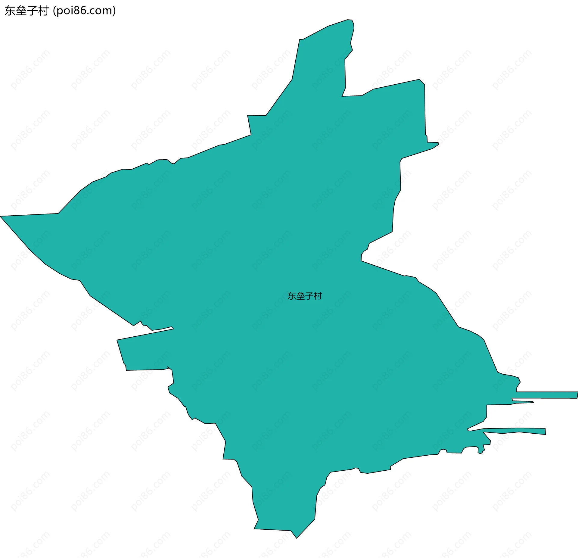 东垒子村边界地图