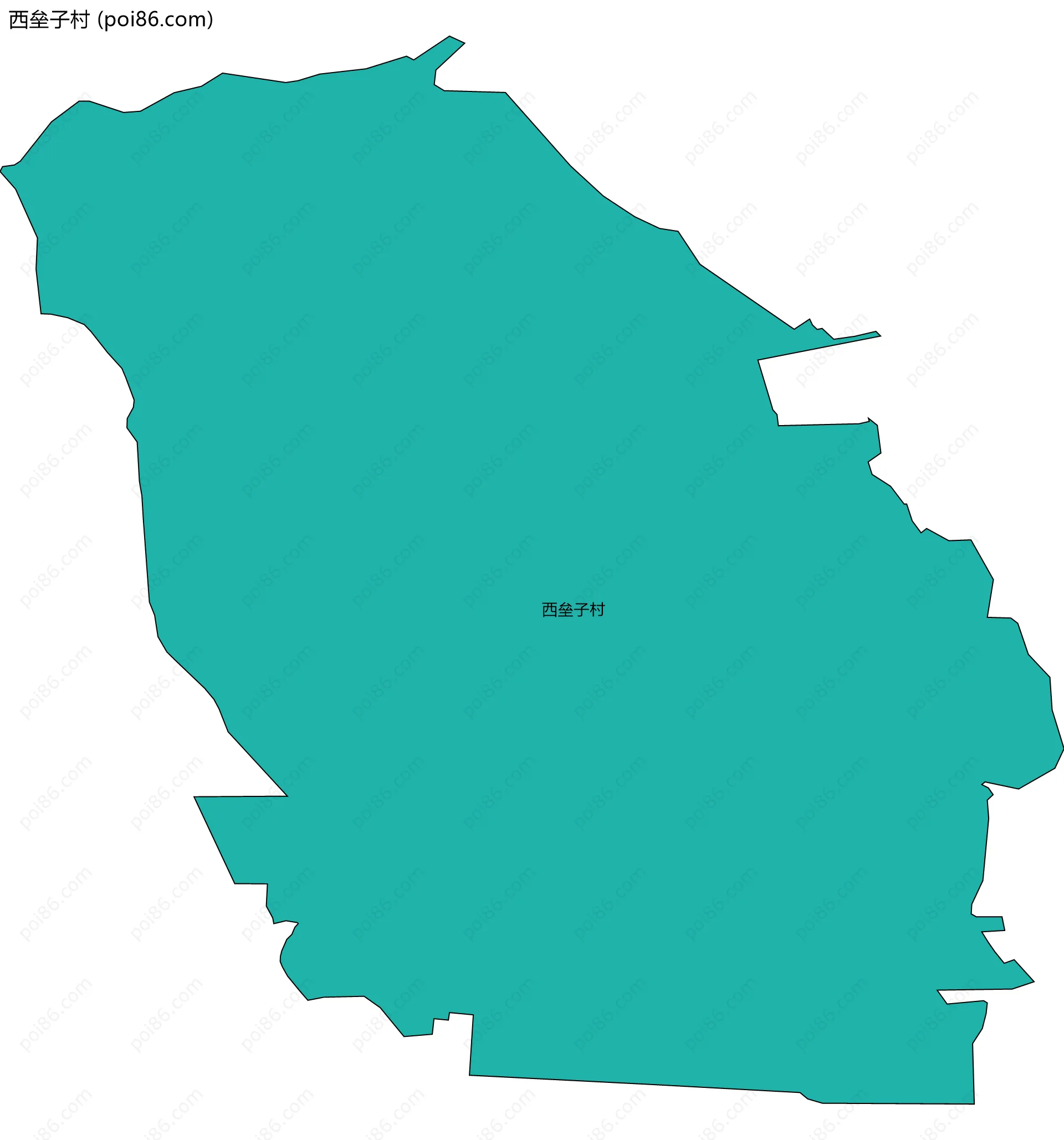 西垒子村边界地图