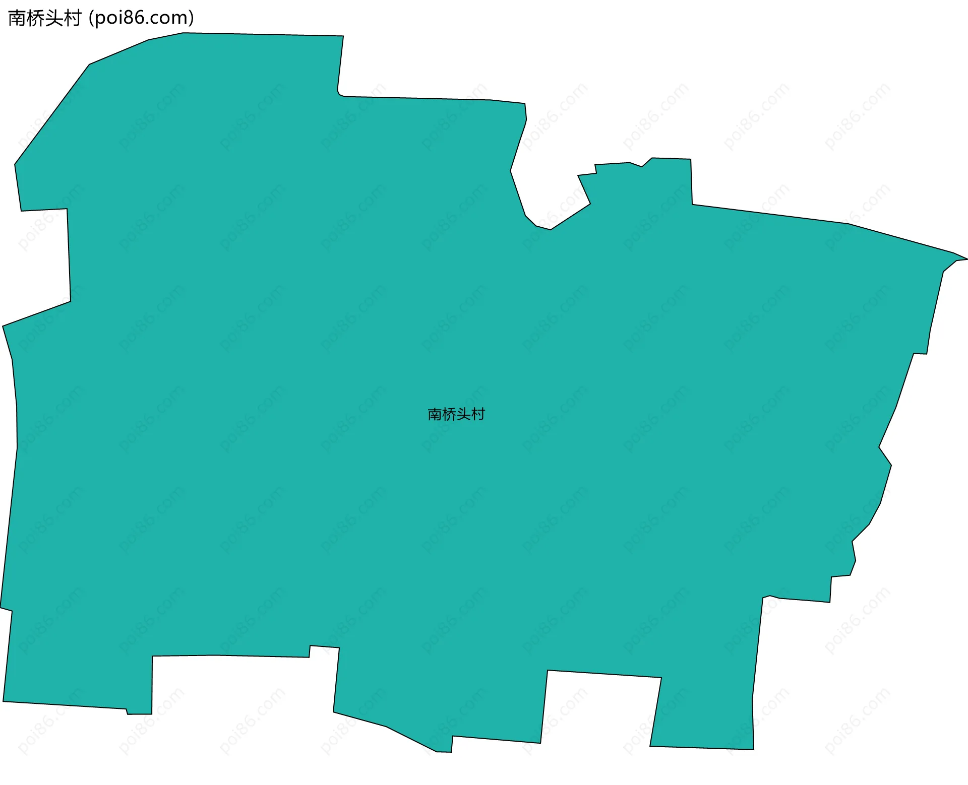南桥头村边界地图