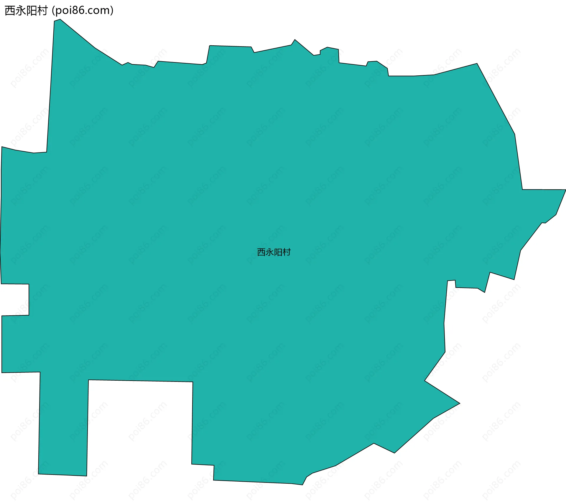 西永阳村边界地图