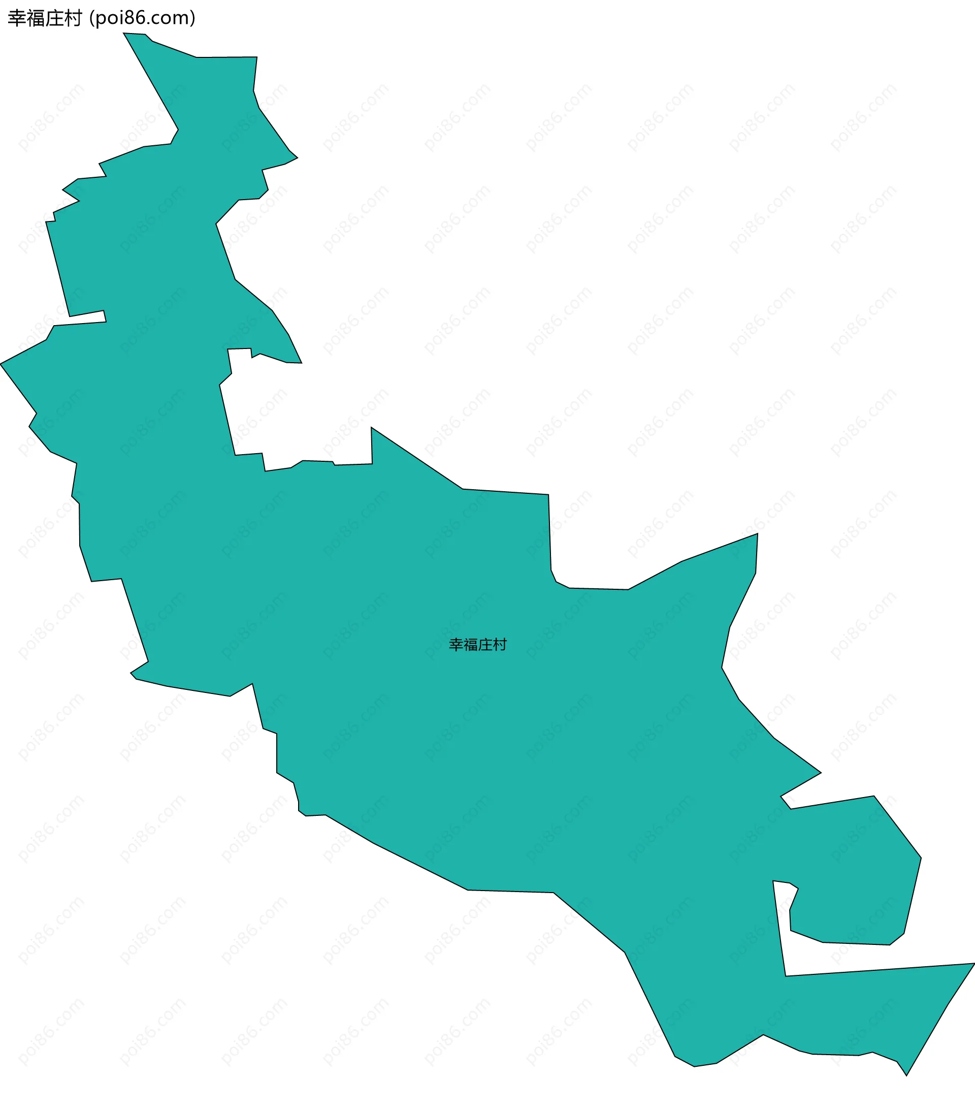 幸福庄村边界地图