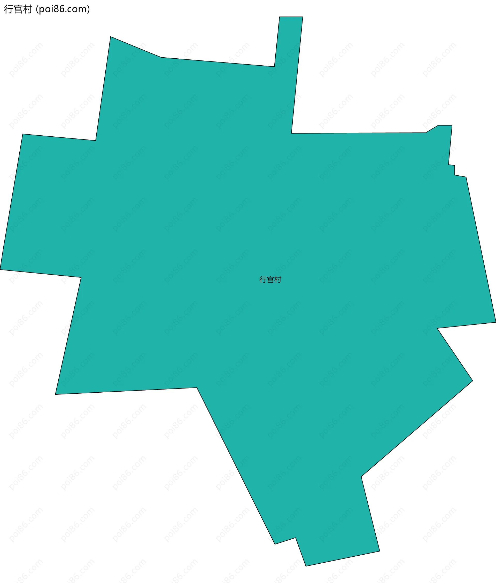 行宫村边界地图